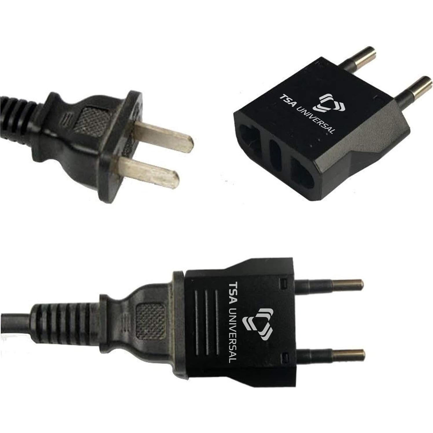 Adaptador de viaje TSA Universal 2-Pack Negro para Islandia