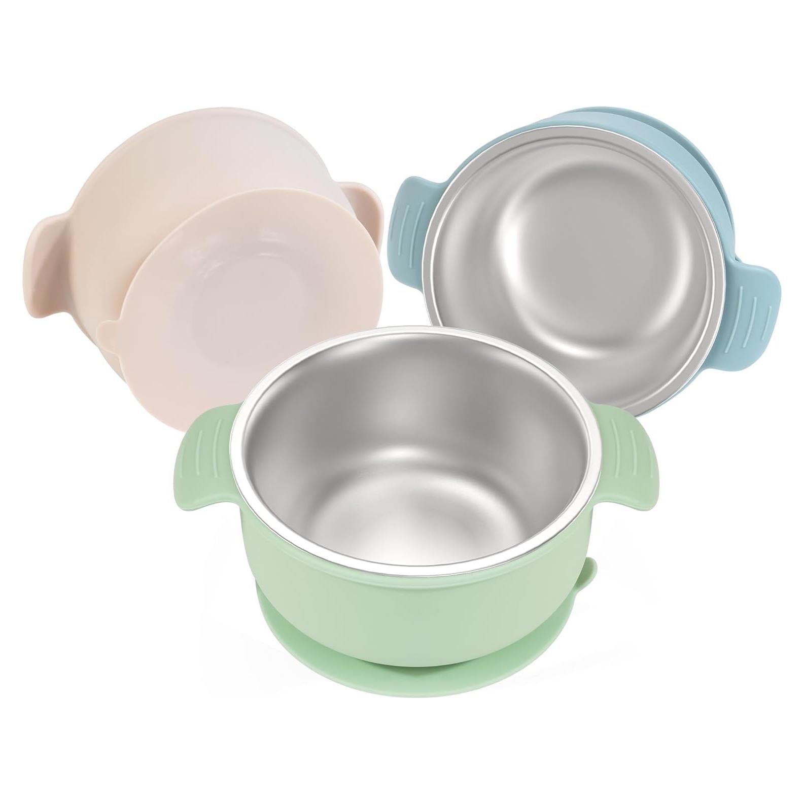 Tazones para Bebés Amigos de Bella 3 Pack Acero Inoxidable 10.9 cm