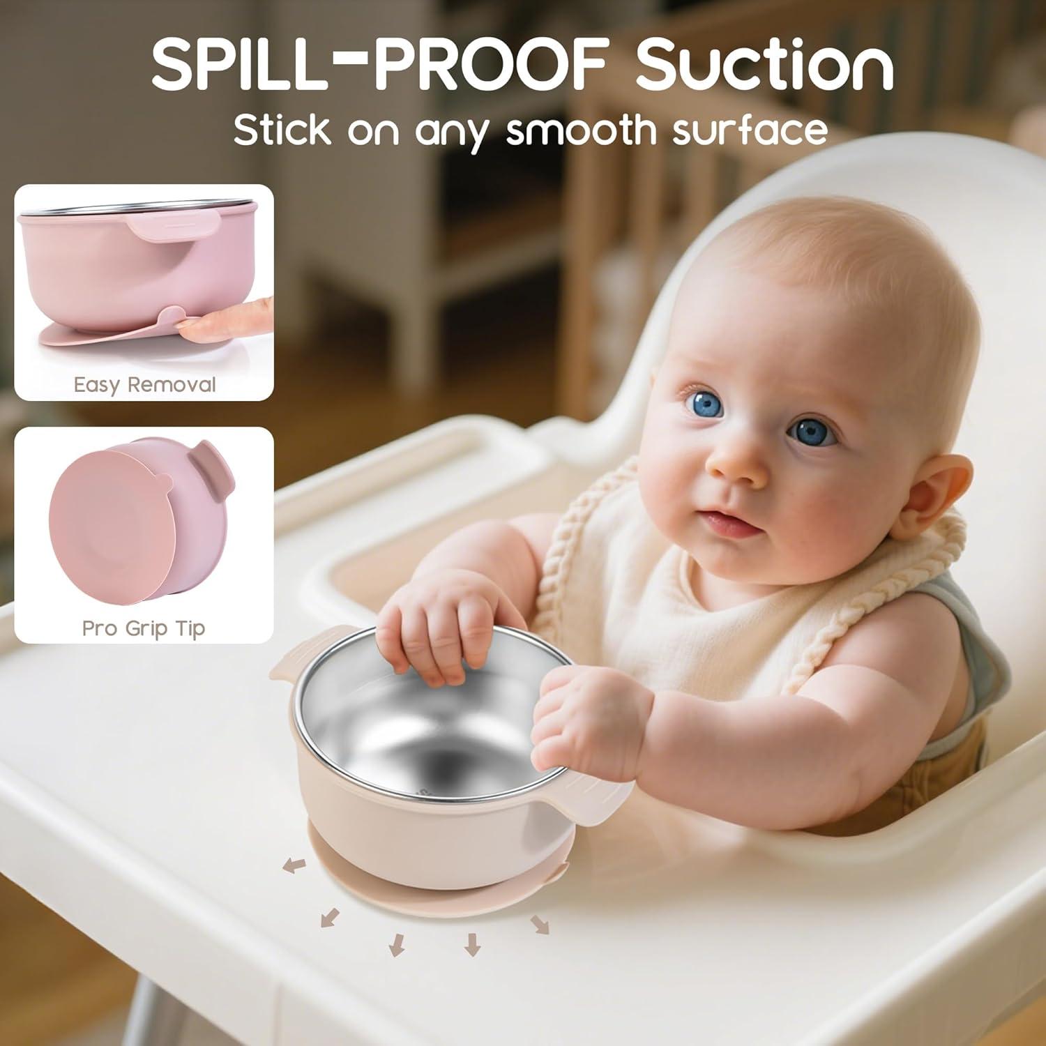 Tazones para Bebés Amigos de Bella 3 Pack Acero Inoxidable 10.9 cm