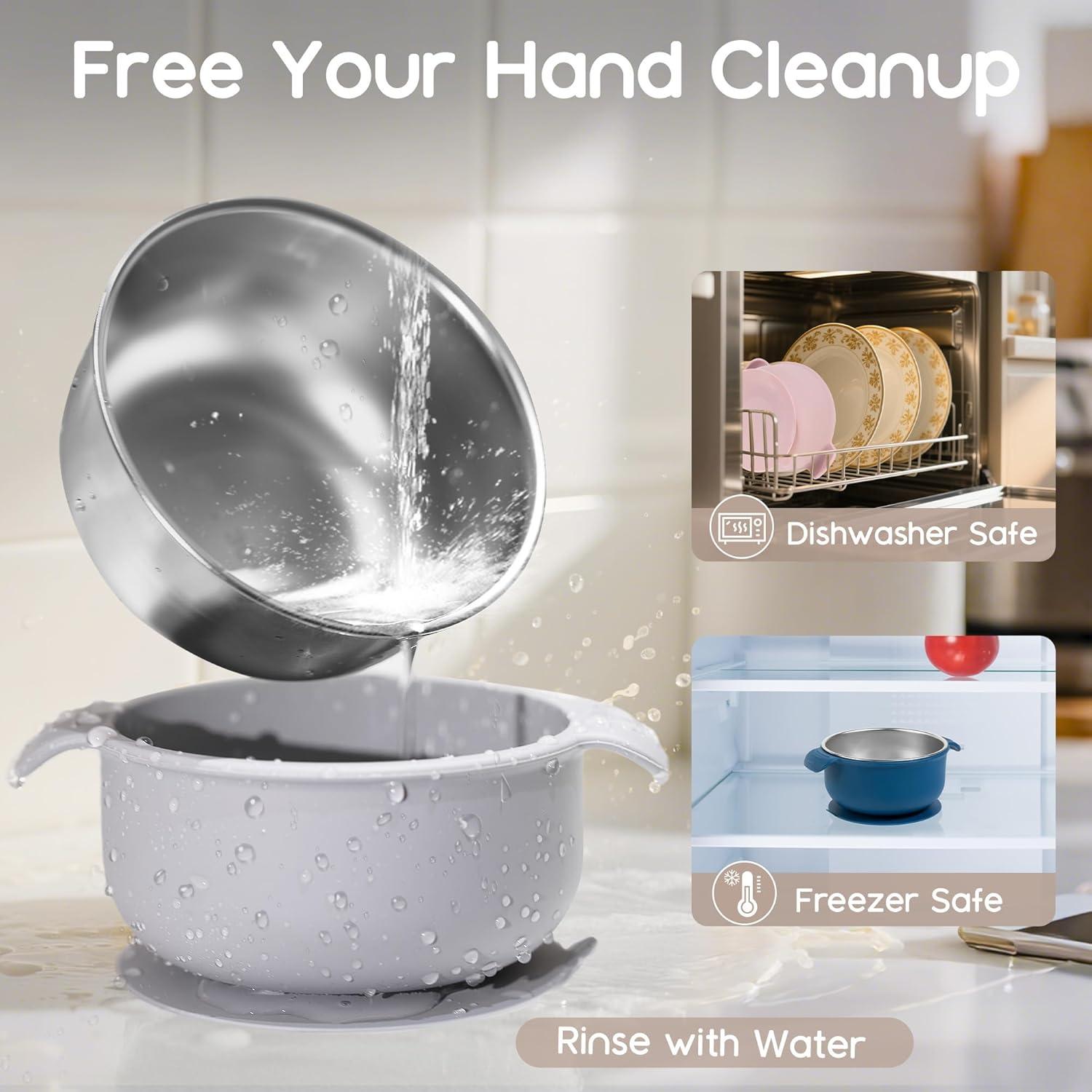 Tazones para Bebés Amigos de Bella 3 Pack Acero Inoxidable 10.9 cm