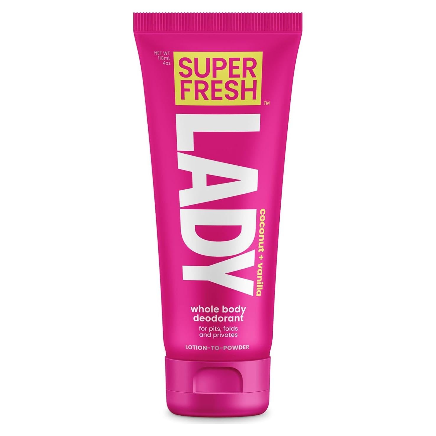 Desodorante en Polvo Corporal Super Fresh 113g Coco Vainilla