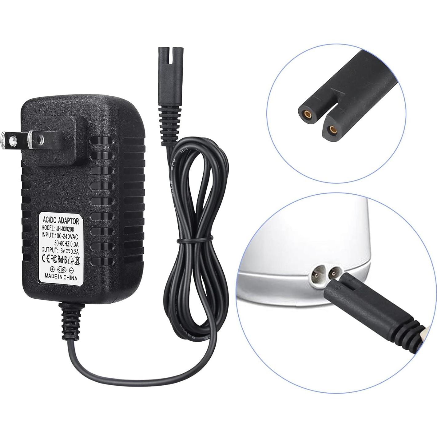 Cargador Reemplazo Waterpik WP360 WP462 WP450 1.5m Negro