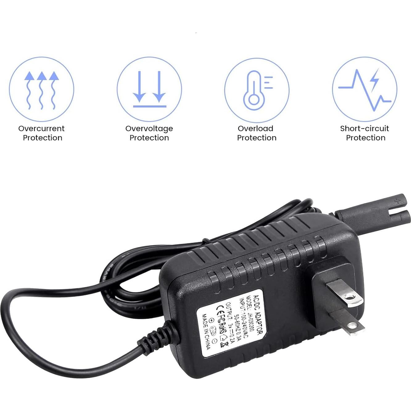 Cargador Reemplazo Waterpik WP360 WP462 WP450 1.5m Negro