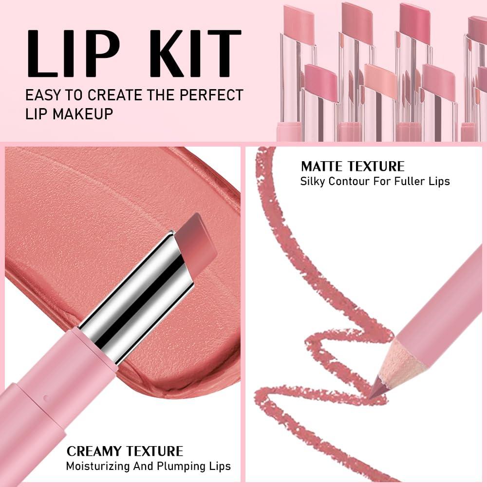 Kit de Lápiz Labial y Lápiz de Labios Mate CAKAILA 2 en 1