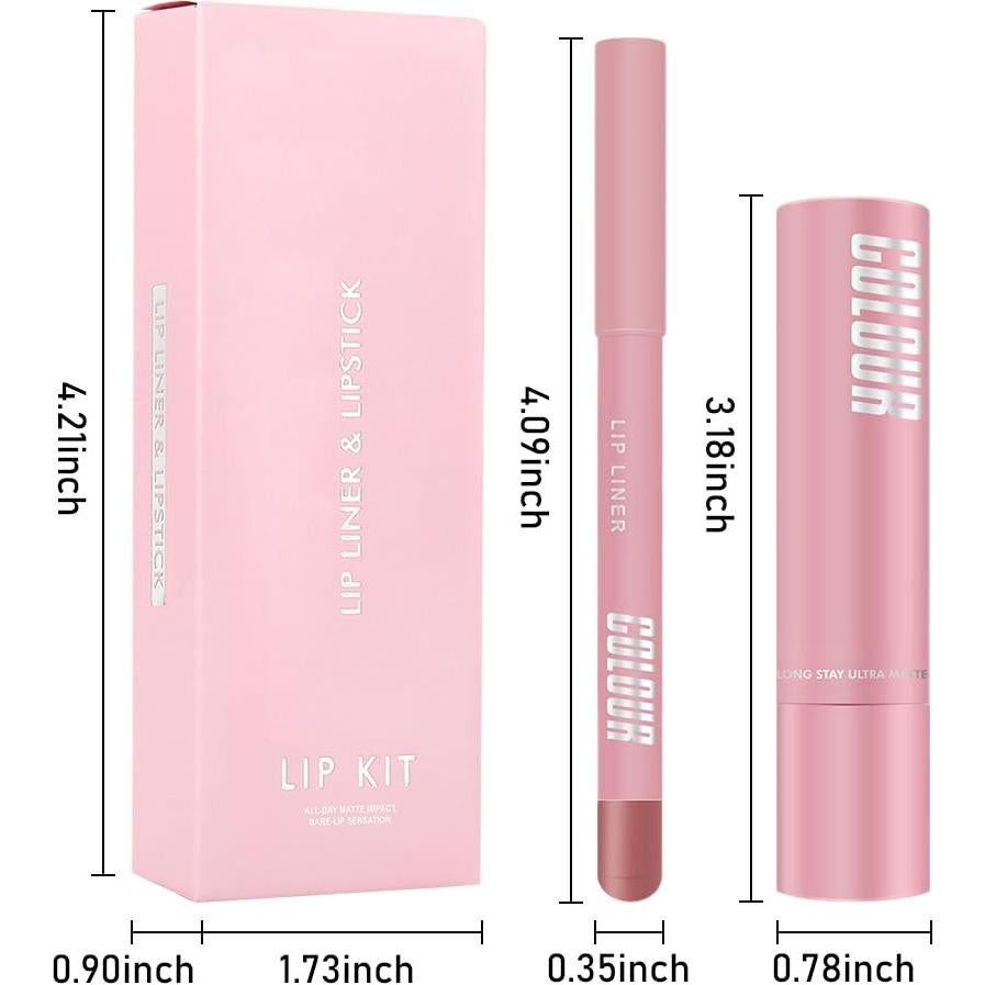 Kit de Lápiz Labial y Lápiz de Labios Mate CAKAILA 2 en 1