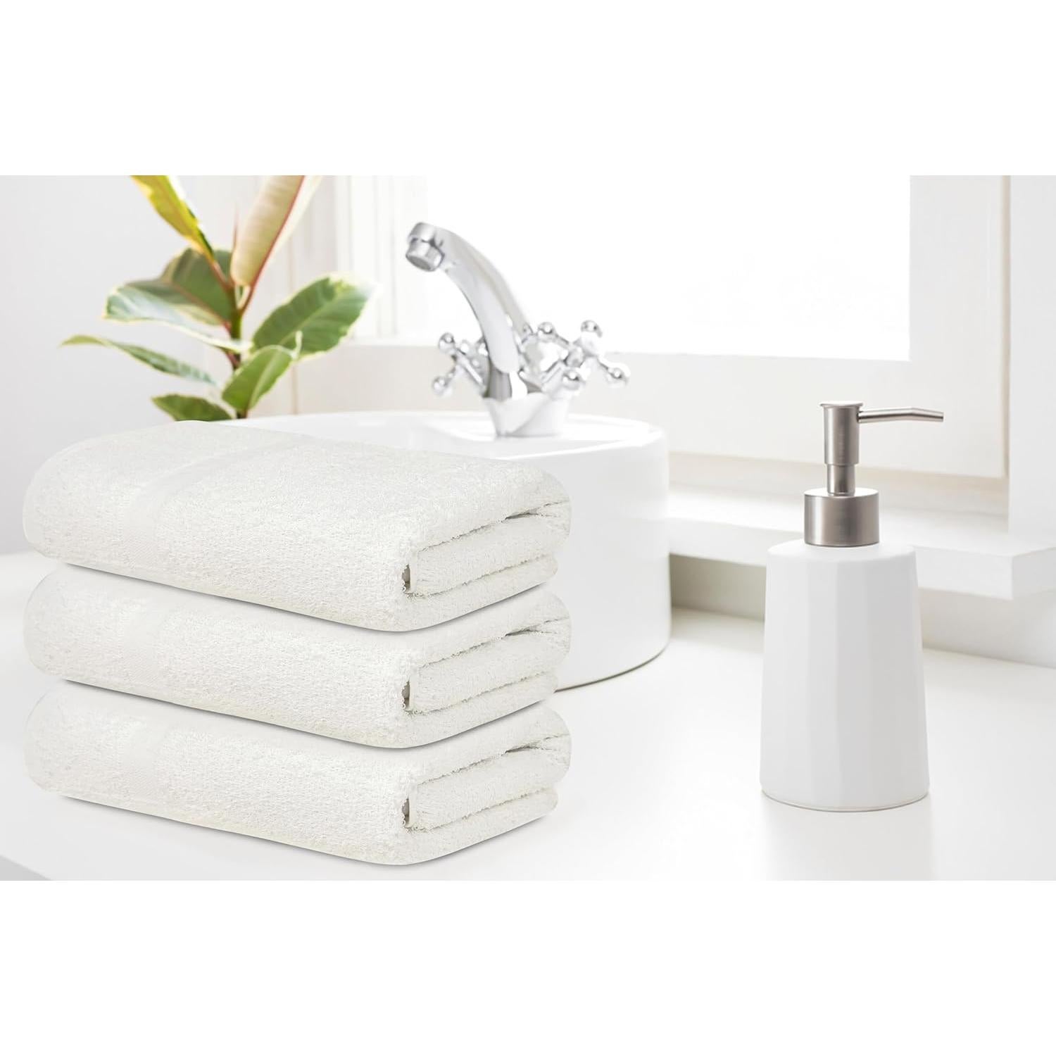 Toallas de Baño ZUPERIA Paquete de 12 - 100% Algodón 61x122 cm