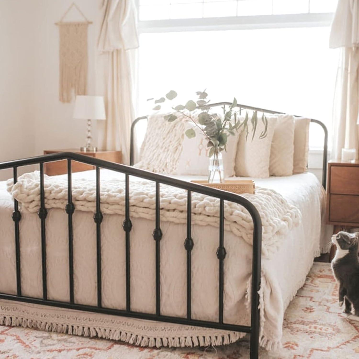 Manta Tejida a Mano Adyrescia Chenille Jumbo 76x102cm Blanco