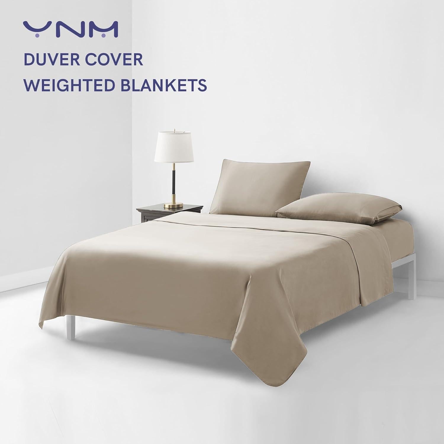 Cubierta de Edredón de Algodón YnM Caqui 91x122 cm