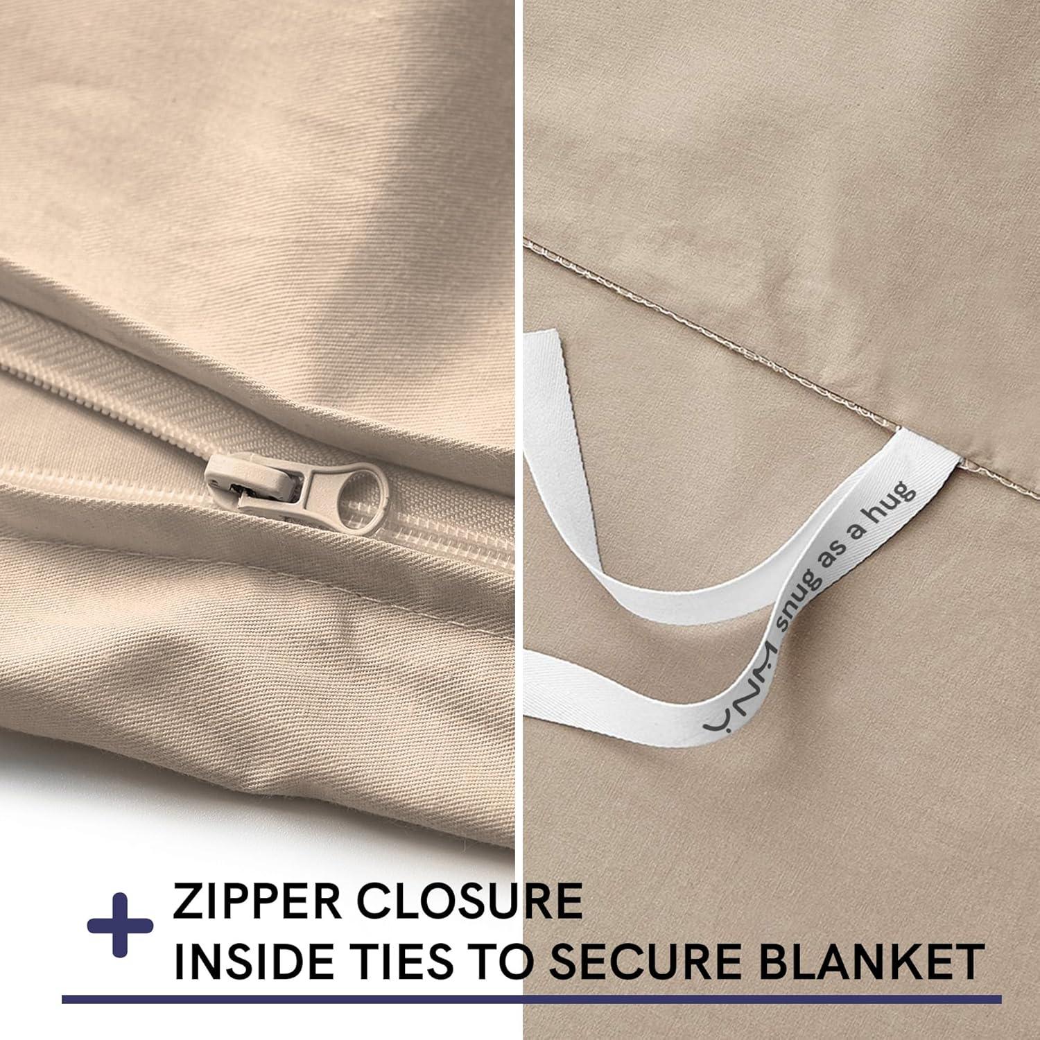 Cubierta de Edredón de Algodón YnM Caqui 91x122 cm