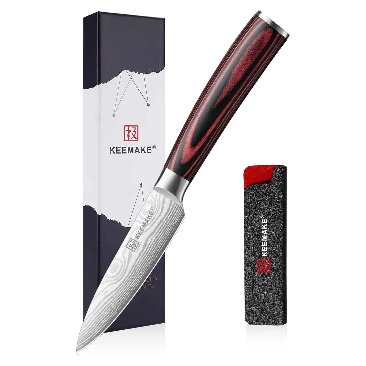 Cuchillo de Pelar KEEMAKE 3.5" Acero Inoxidable Ergonómico