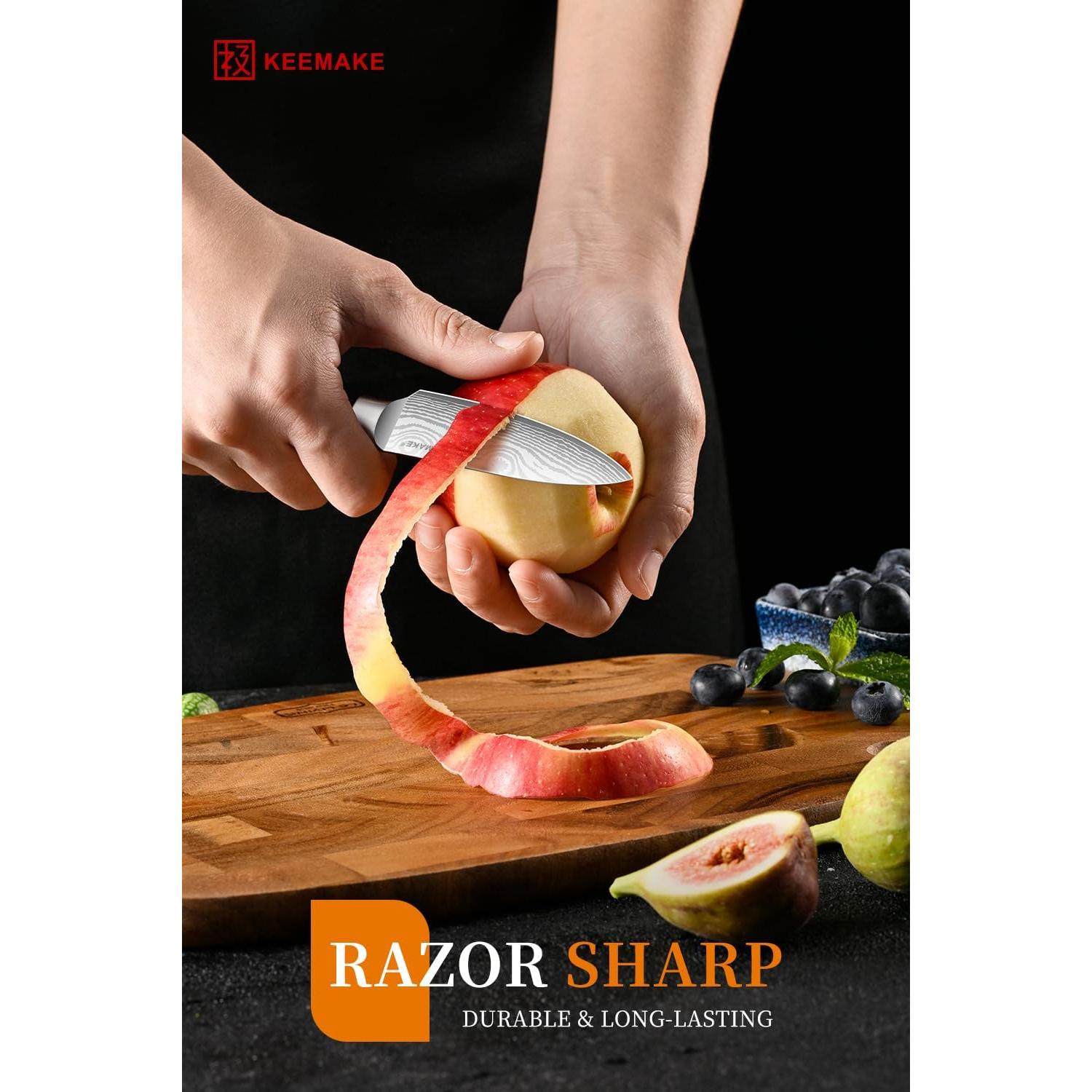 Cuchillo de Pelar KEEMAKE 3.5" Acero Inoxidable Ergonómico