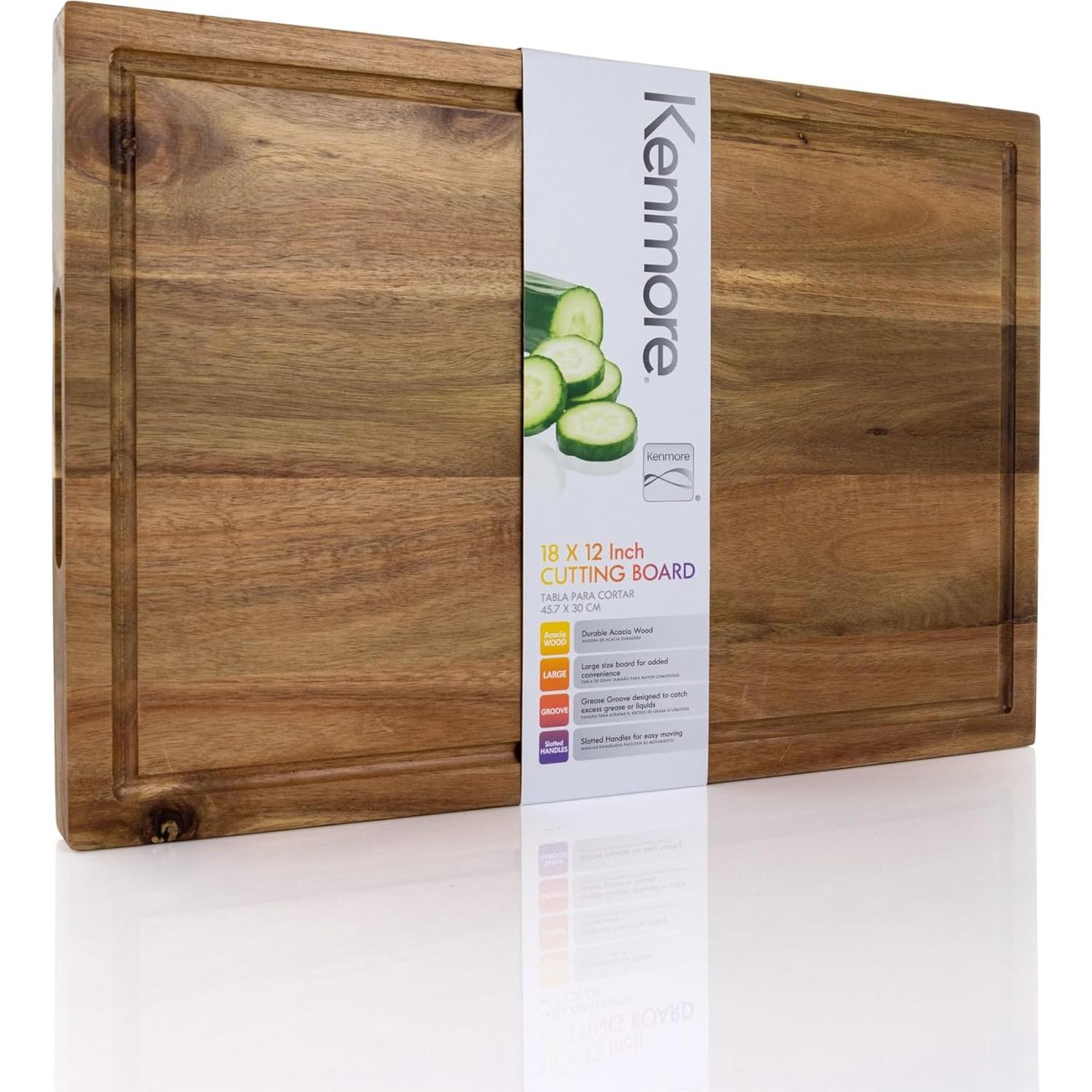 Tabla de cortar de madera Kenmore 45.7x30.5 cm Acacia