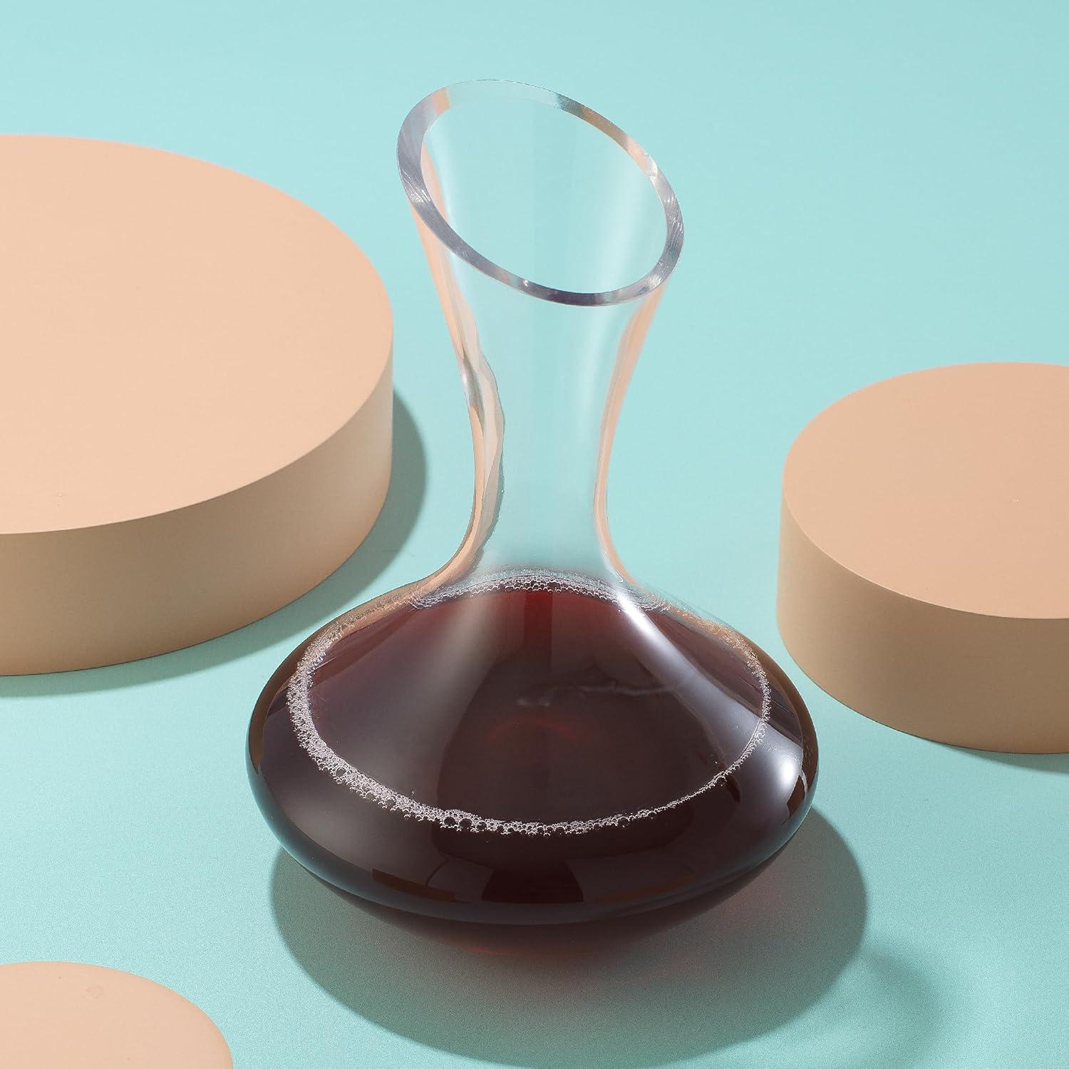 Decantador de Vino JoyJolt Lancia 1200ml Cristal Hecho a Mano