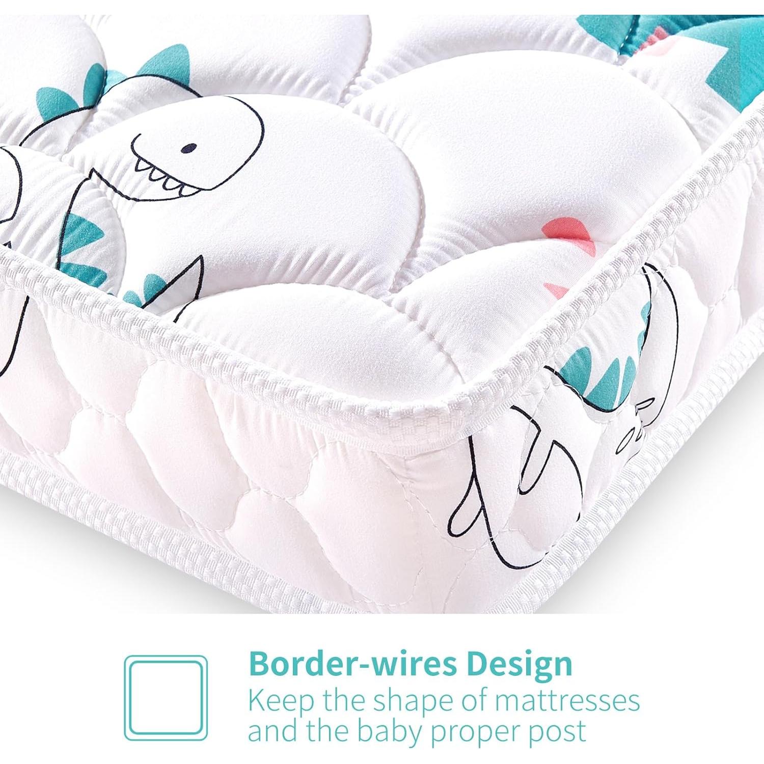 Colchón de Cuna Hipoalergénico TQ-04 132x70x12.7 cm Doble Cara