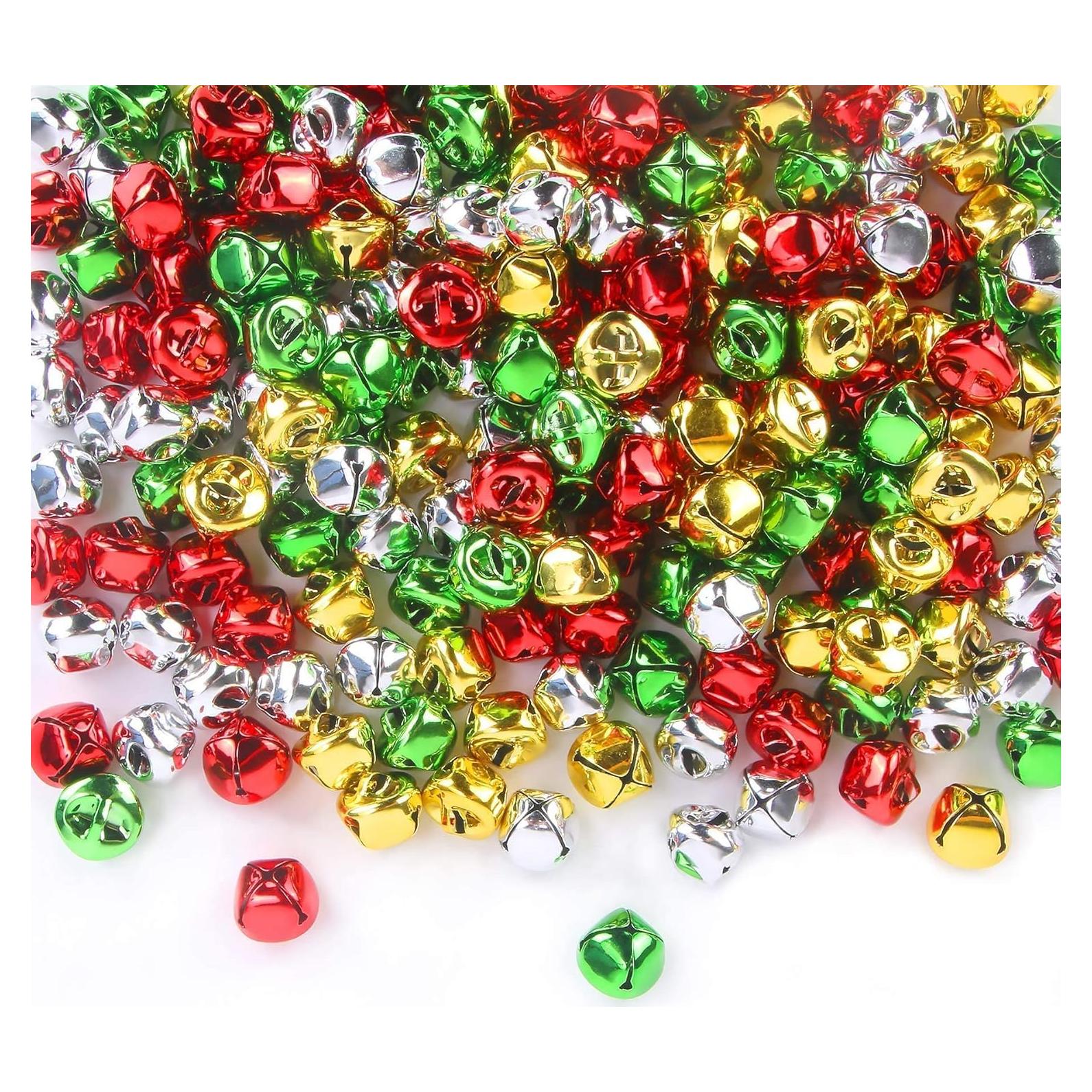 Campanas de Jingle Augshy 120 Piezas 10mm Decoración Navidad