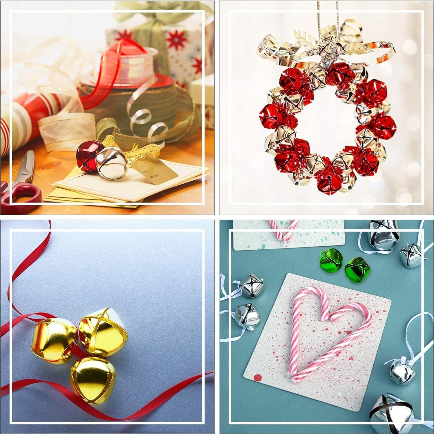 Campanas de Jingle Augshy 120 Piezas 10mm Decoración Navidad