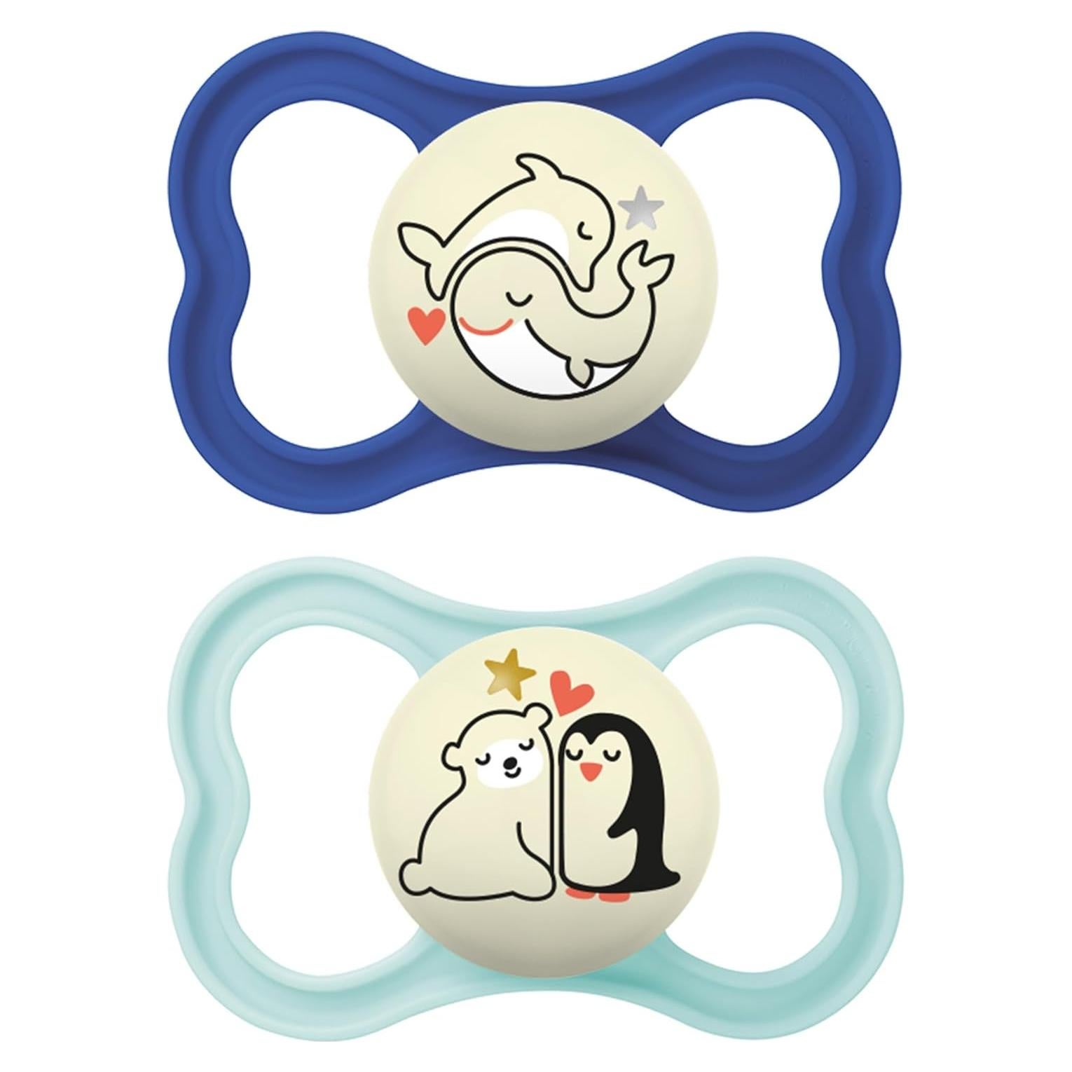 Chupetes MAM Supreme Night 2 Unidades 16+ Meses Brillan en Oscuridad