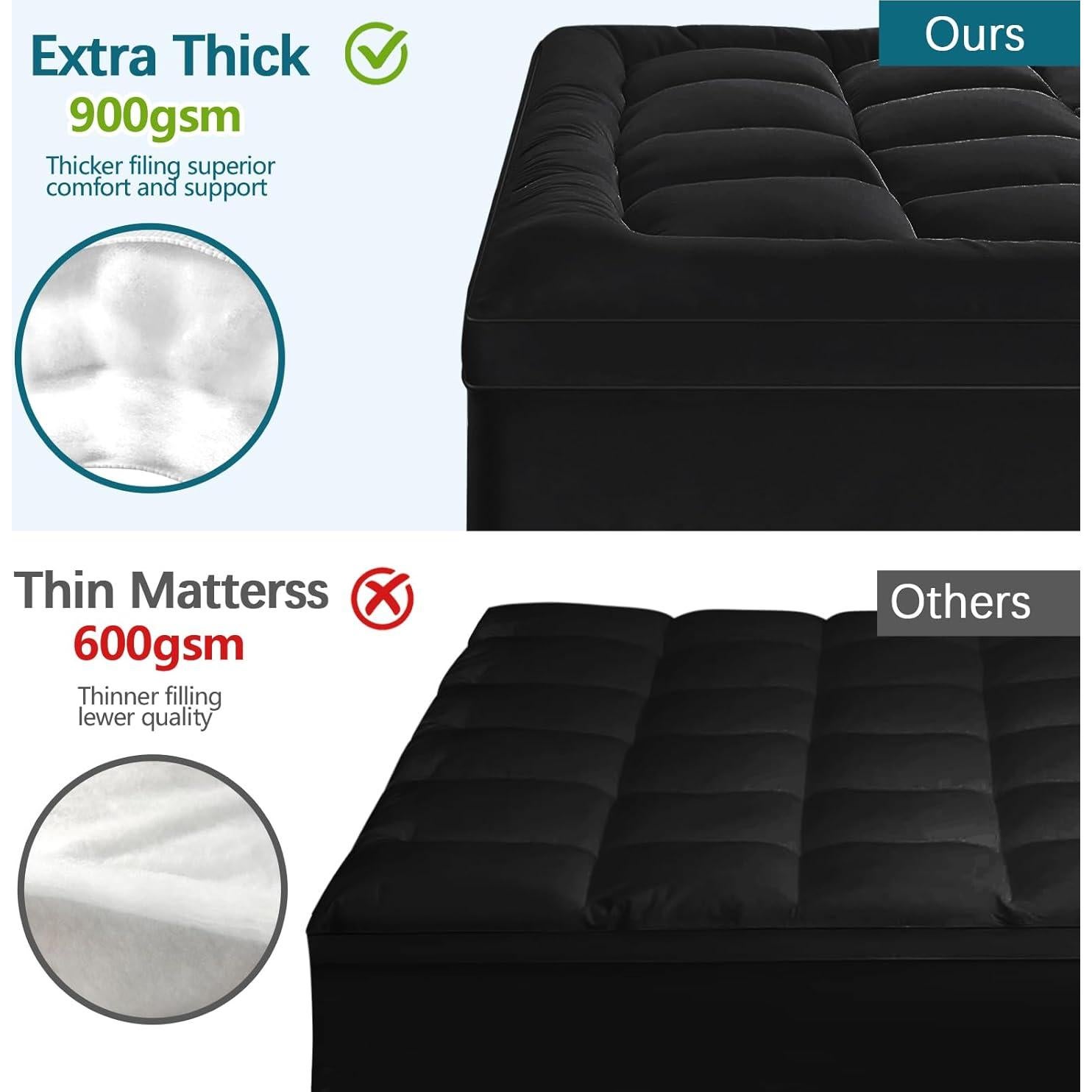 Topper de Colchón CYMULA Twin XL - Almohadilla Suave y Fresca