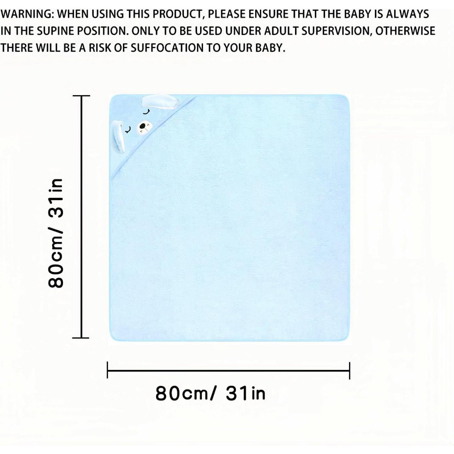 Toalla con Capucha Febvao 80x80 cm Súper Absorbente Bebé