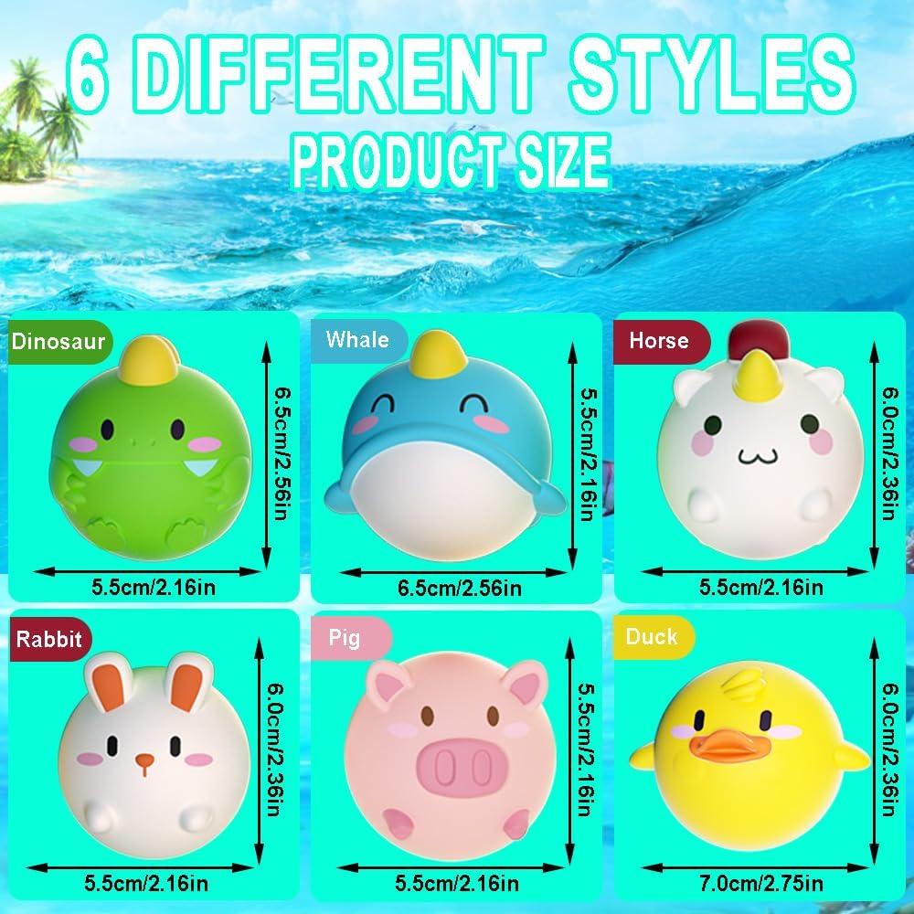 Set de 6 Juguetes de Baño ANUOEXGO Sin Agujero para Bebés