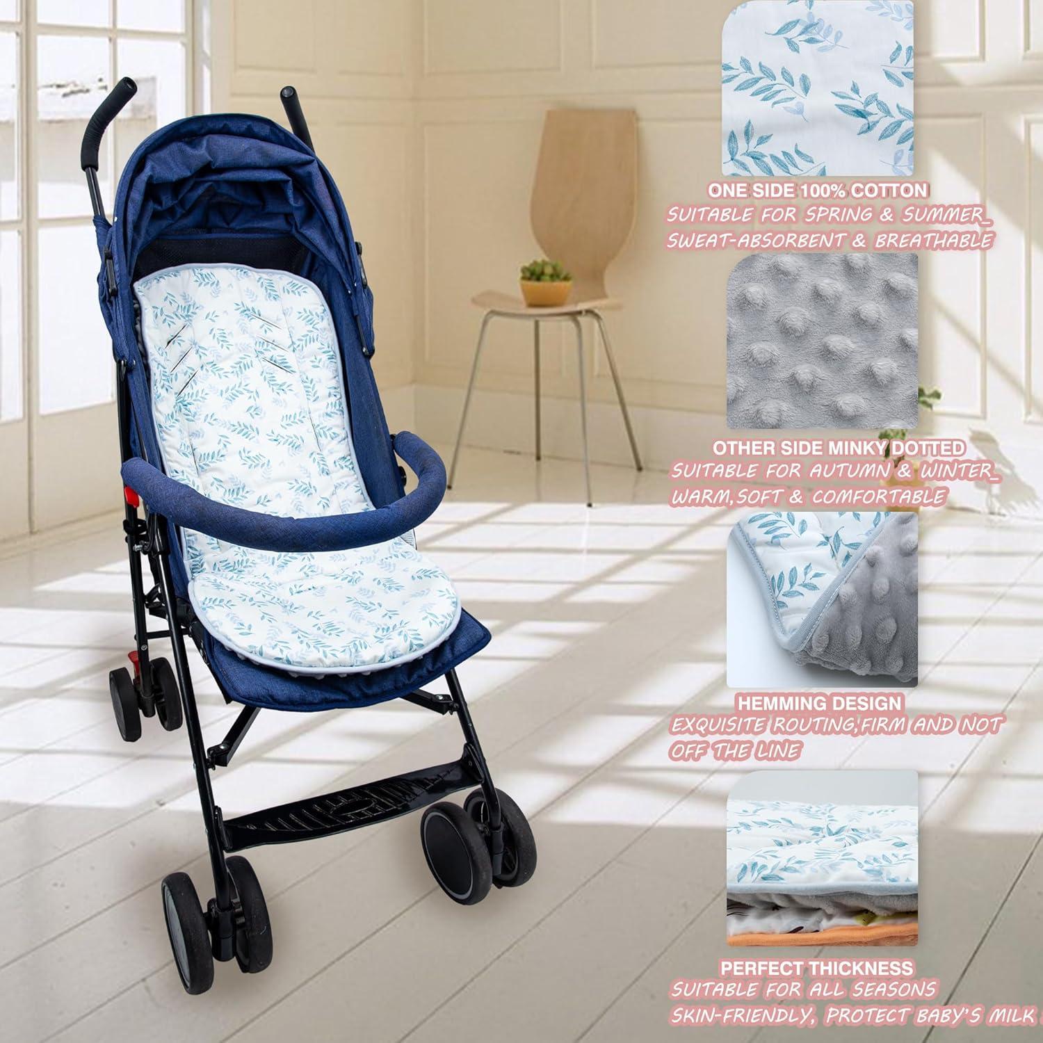 Cojín Reversible para Cochecito de Bebé LAT 82x37cm Algodón