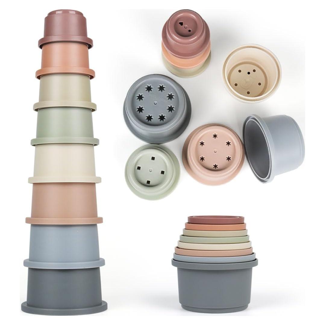 Tazas Apilables SKYWHALE para Bebés 6-12 Meses 8PCS