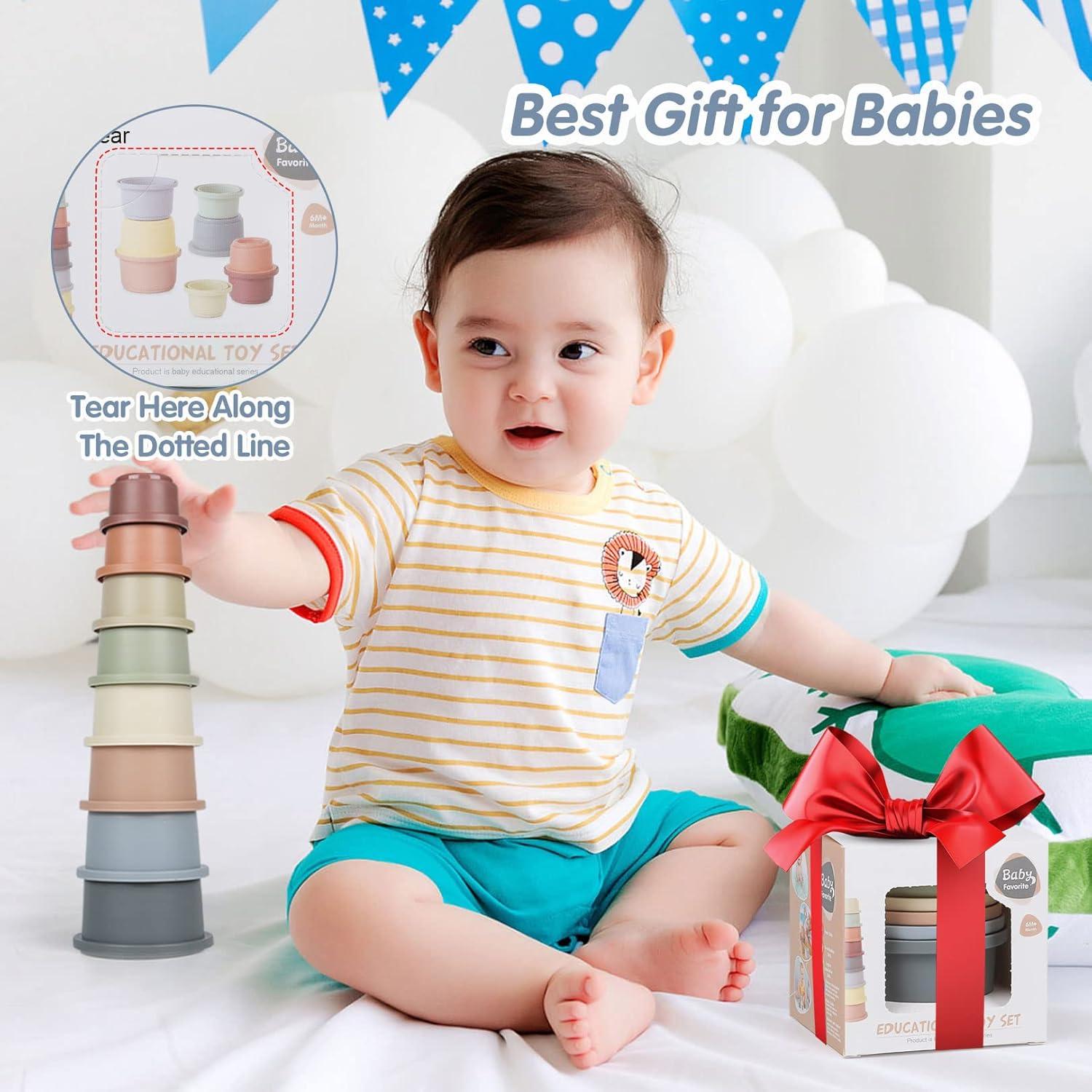 Tazas Apilables SKYWHALE para Bebés 6-12 Meses 8PCS