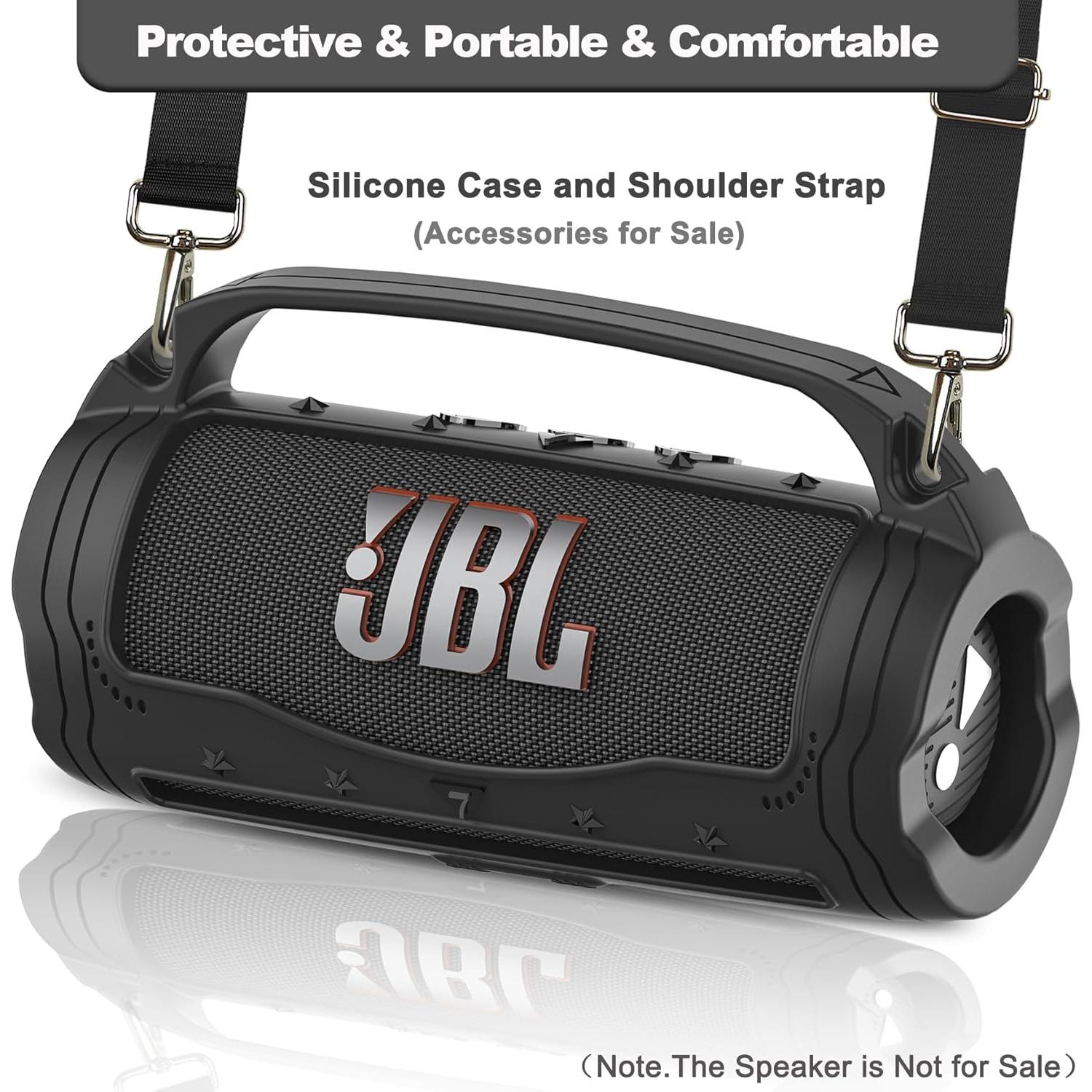 Funda de Silicona JCHPINE para Altavoz JBL Flip 7 - Negro