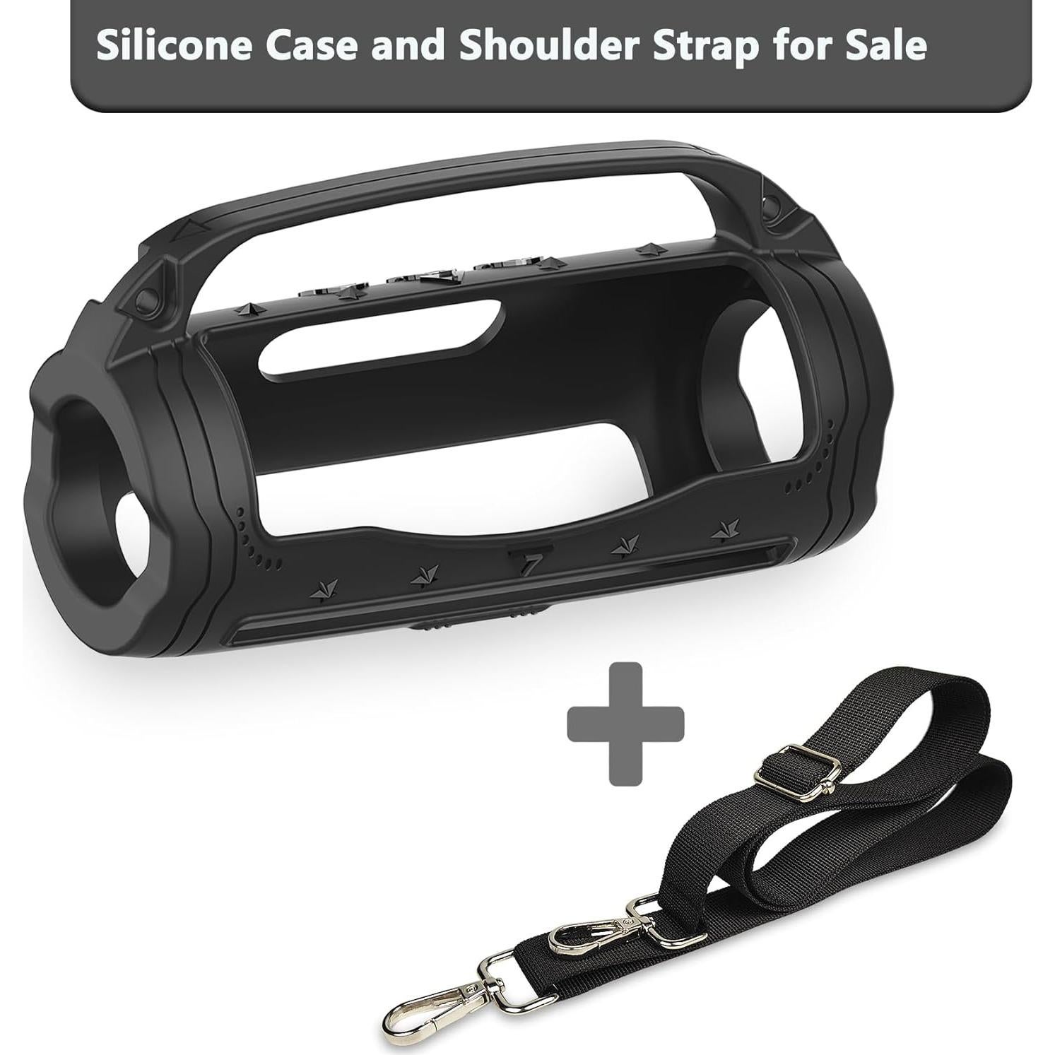 Funda de Silicona JCHPINE para Altavoz JBL Flip 7 - Negro