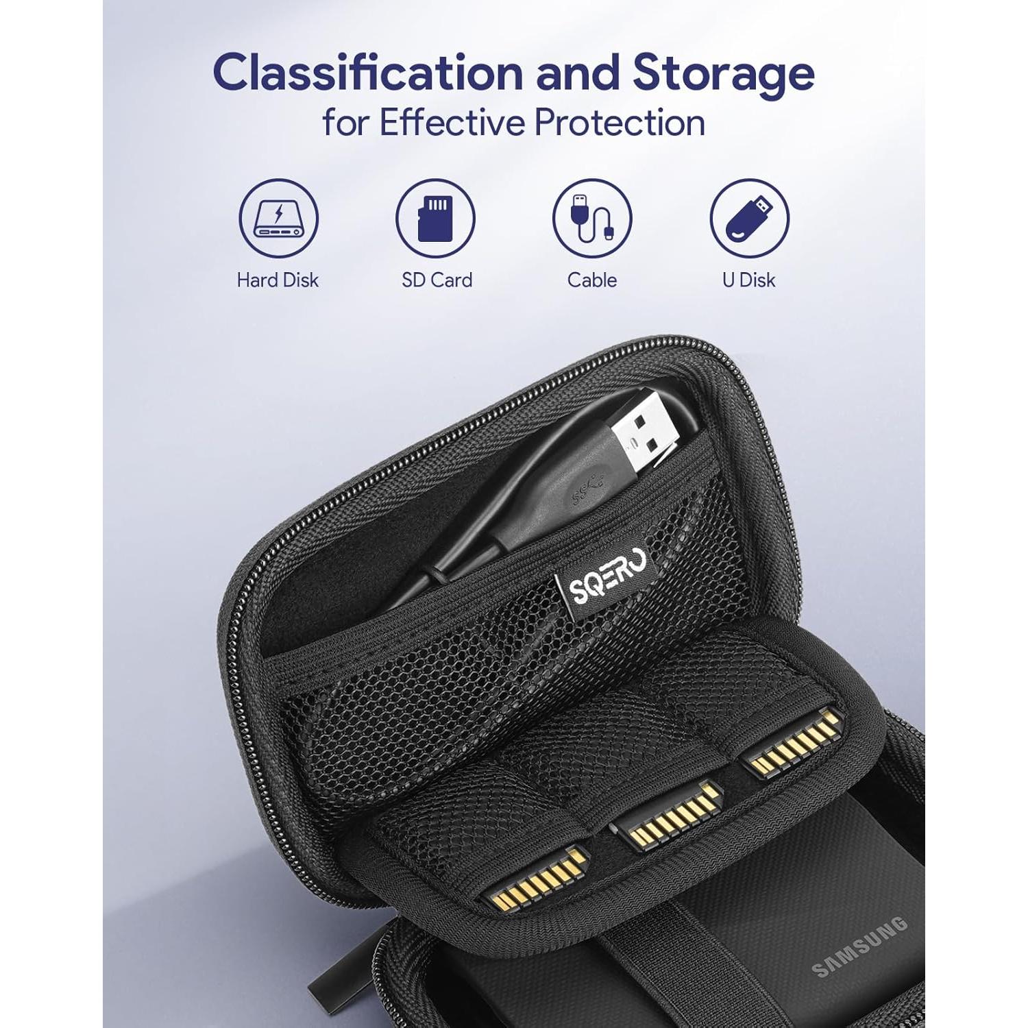 Funda Dura para SSD Samsung T9/T7 Shield - Impermeable - Negro