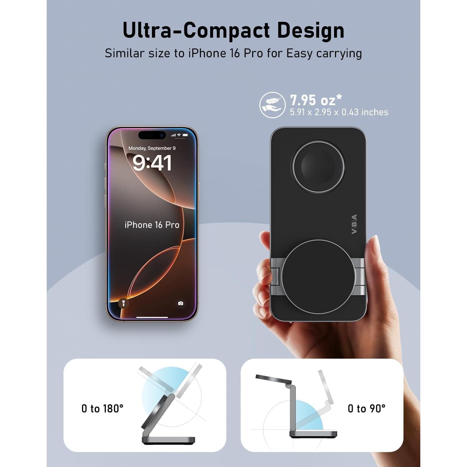 Estación de Carga Inalámbrica 3 en 1 VBA para Apple