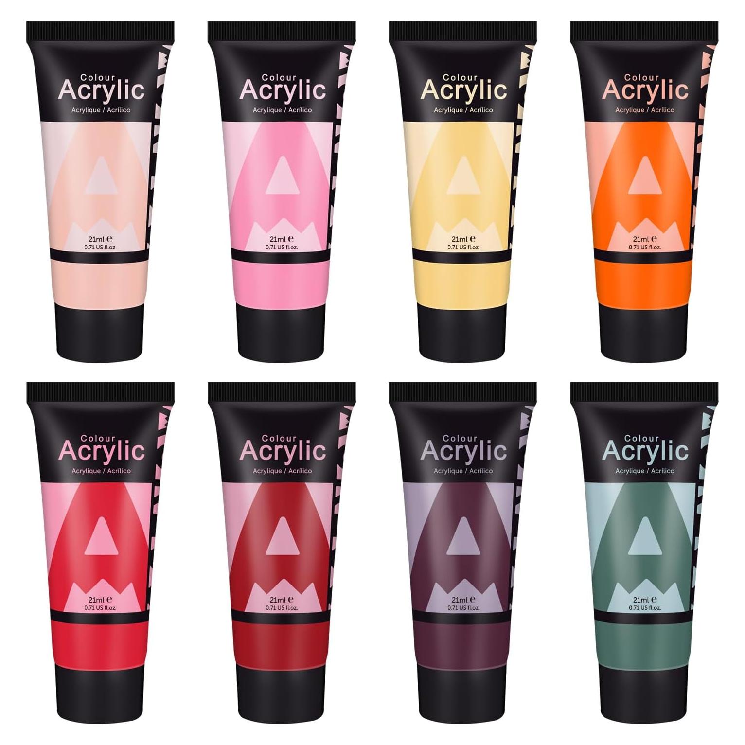 Set de Pintura Acrílica AUREUO 8 Colores Otoño 168.5ml