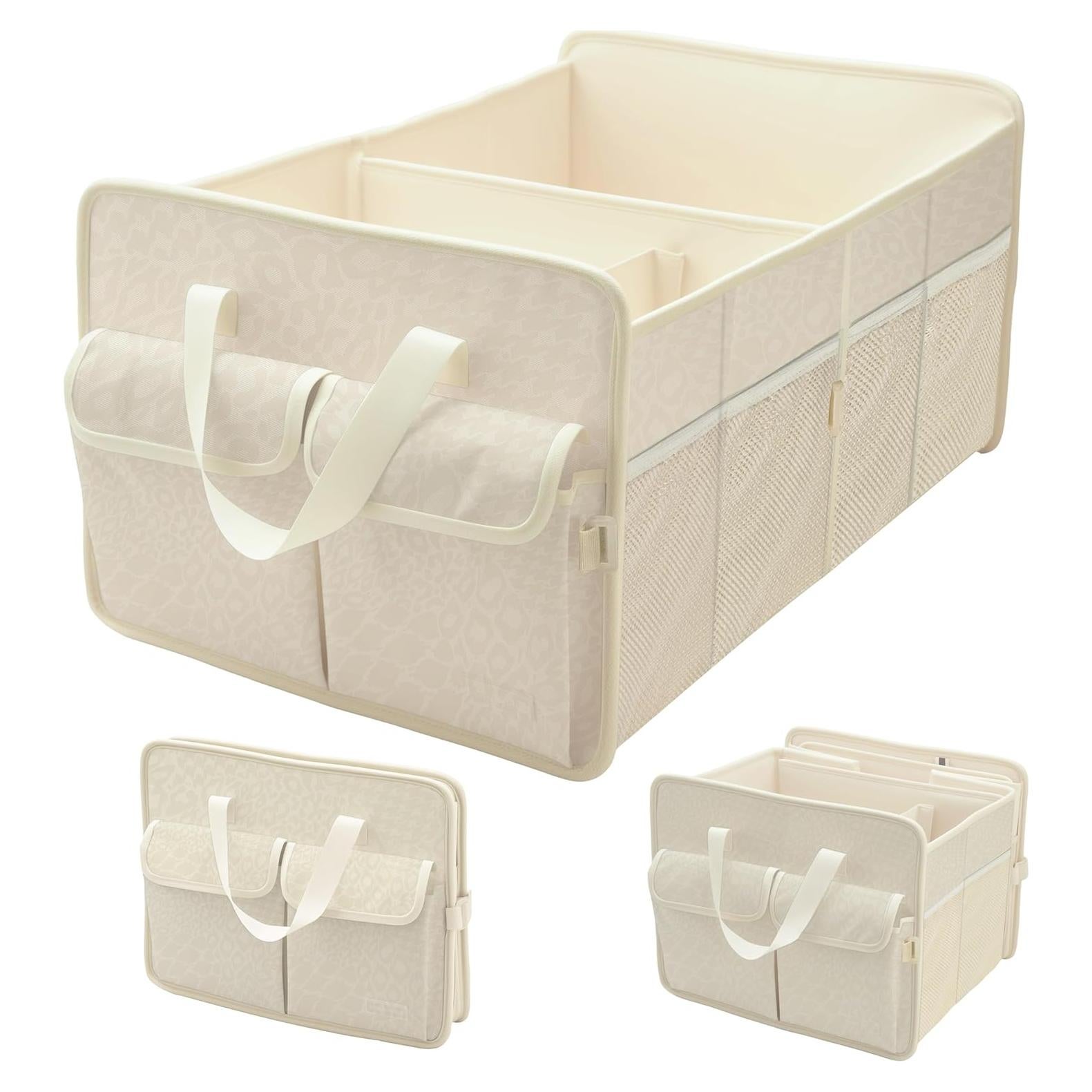 Organizador de Maletero Plegable SIBOFUEGO 70L Leopardo Beige