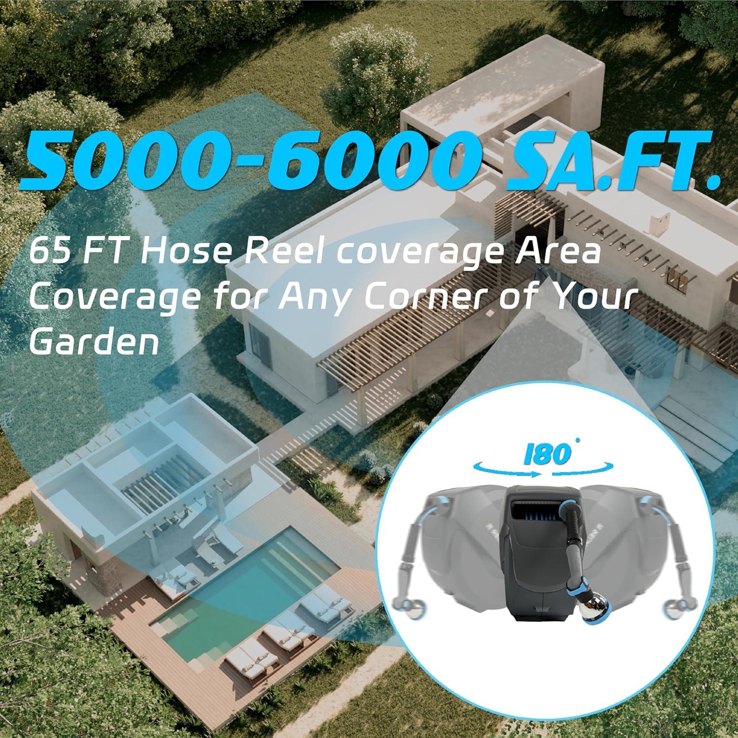 Carrete de Manguera Retráctil Relhost 1/2" x 19.81 m Gris