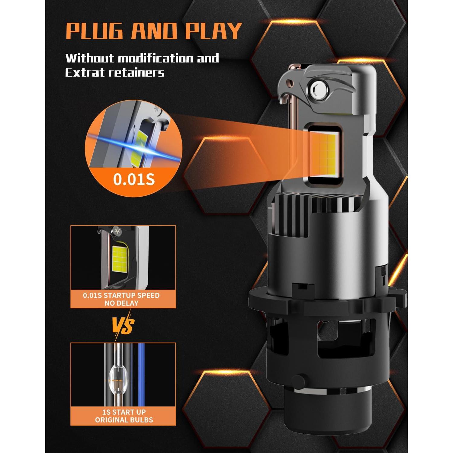 Bombillas LED D2S D2R Autogood 24000 Lúmenes 6000K Frías - Paquete de 2