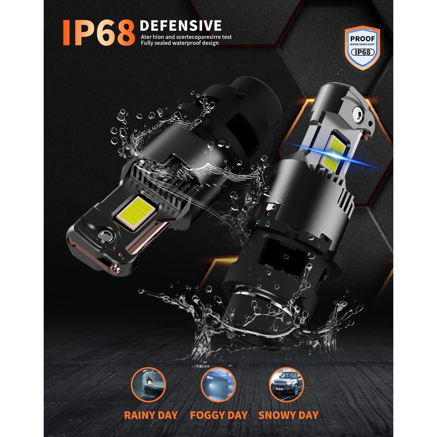 Bombillas LED D2S D2R Autogood 24000 Lúmenes 6000K Frías - Paquete de 2