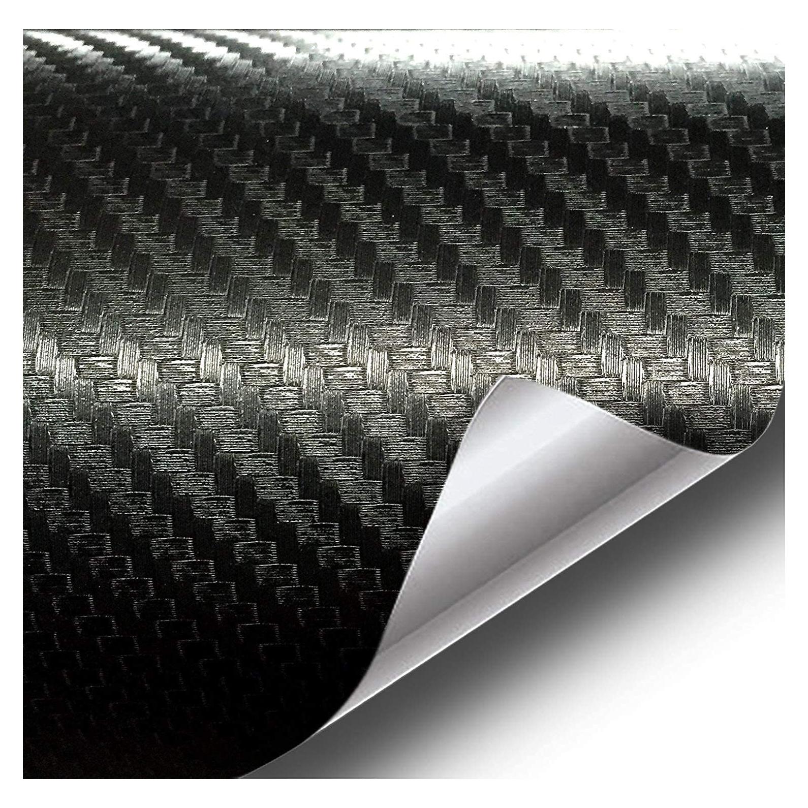 Vinilo Envoltura Fibra de Carbono Negra VViViD 1.22m x 1.52m