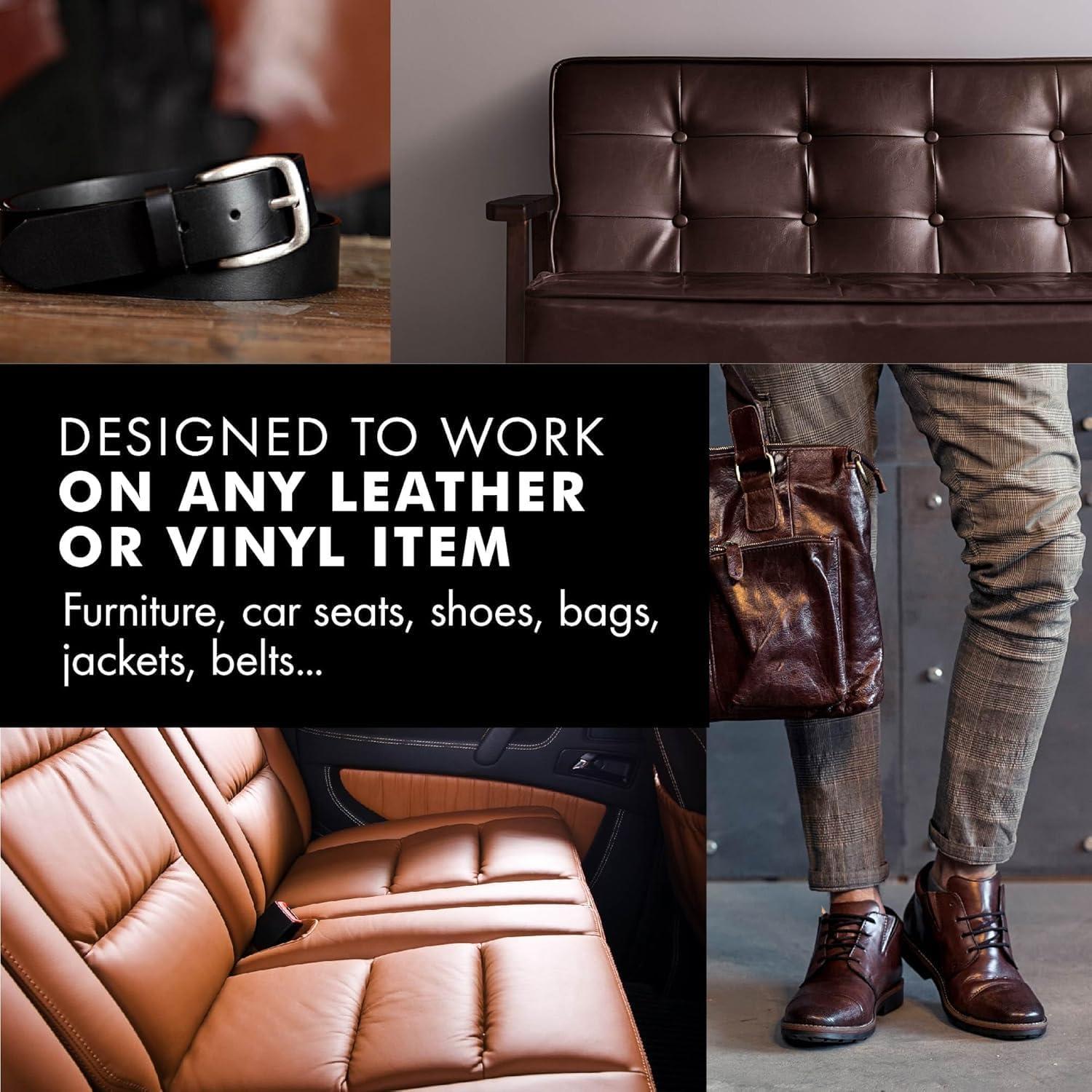 Kit de Reparación de Cuero Liccyy 40ml Marrón para Muebles y Autos