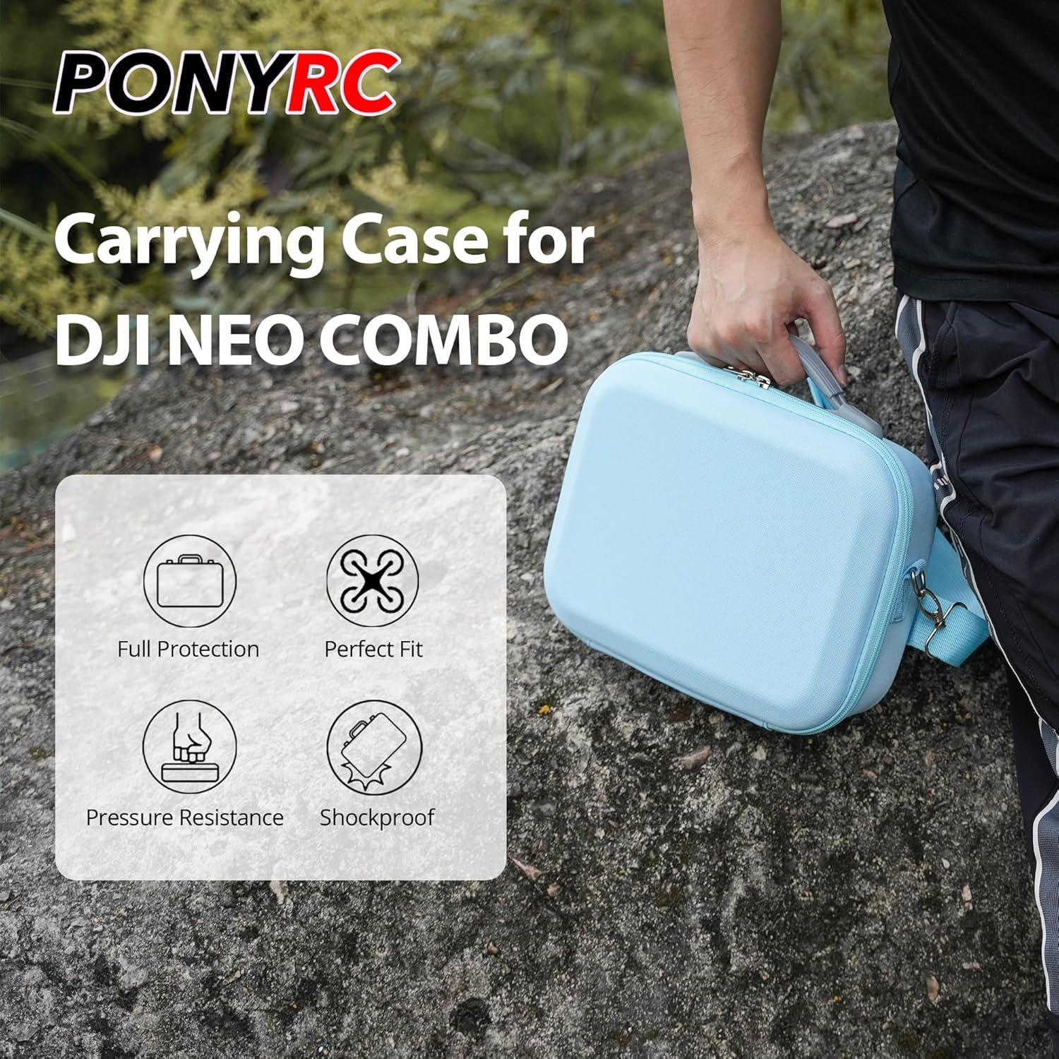 Funda de Transporte PONYRC para Dron DJI Neo Combo - Azul Claro