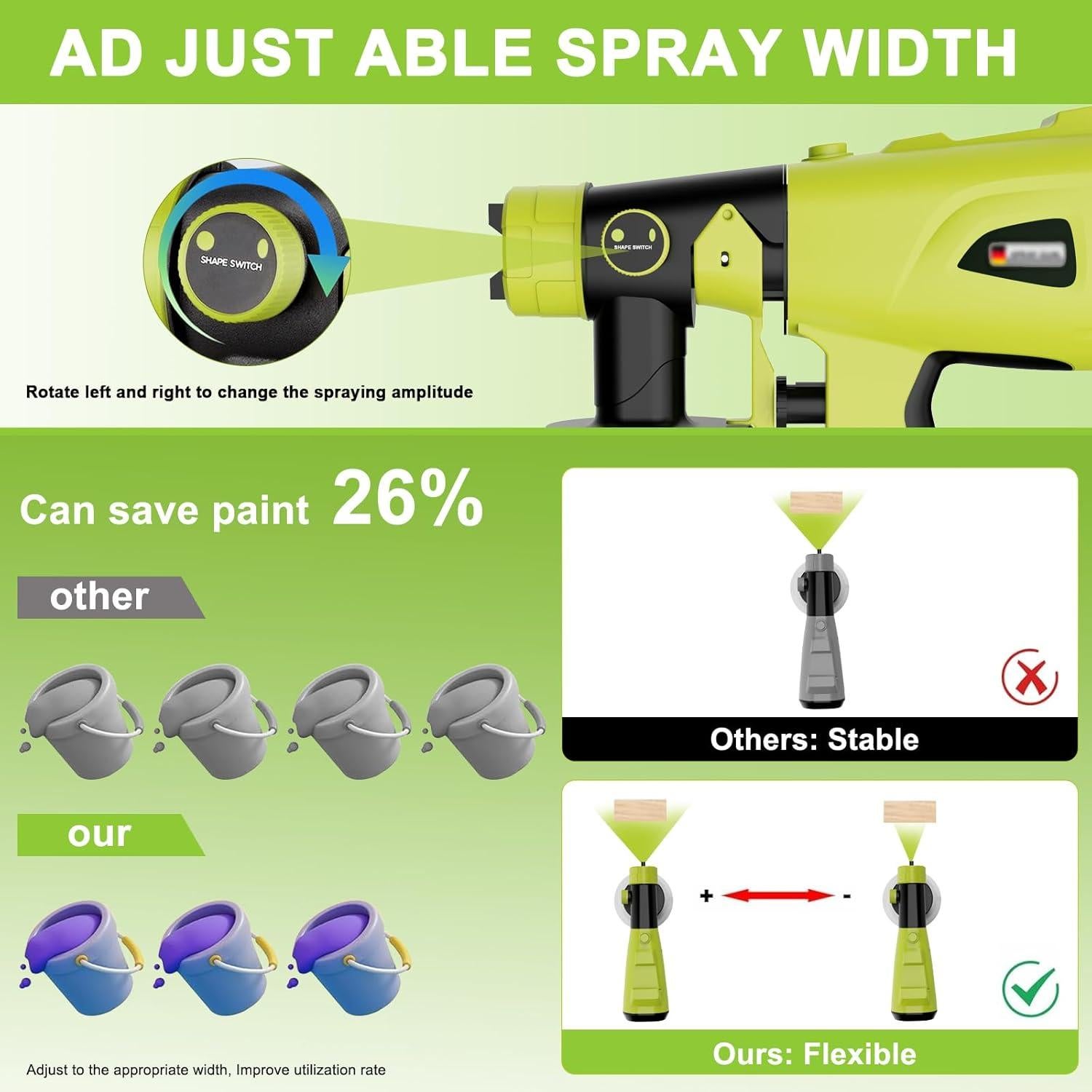 Pulverizador de pintura inalámbrico Hobby Colin LUB-PS001 1000ml