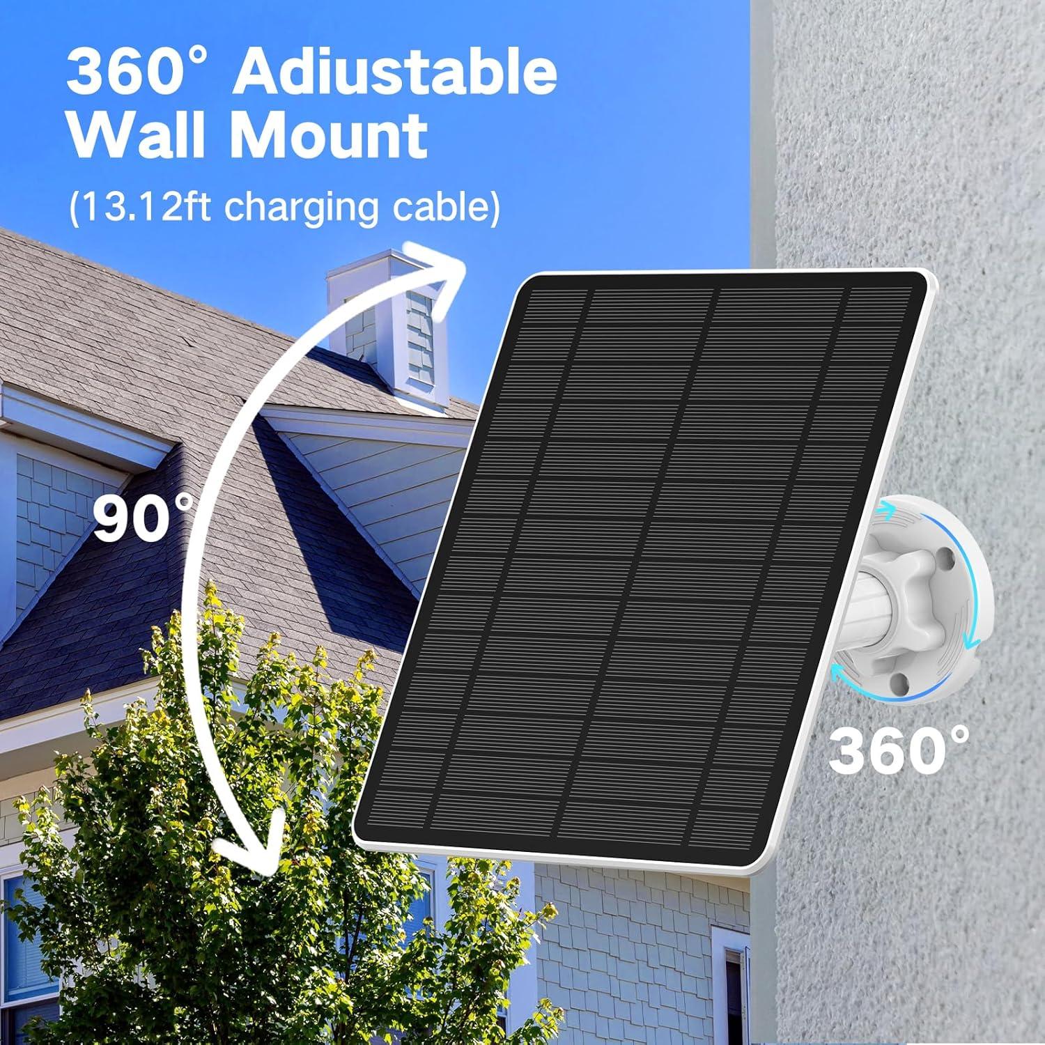 Panel Solar 5W GYKZ para Cámara Arlo, Eficiencia >25%, IP65