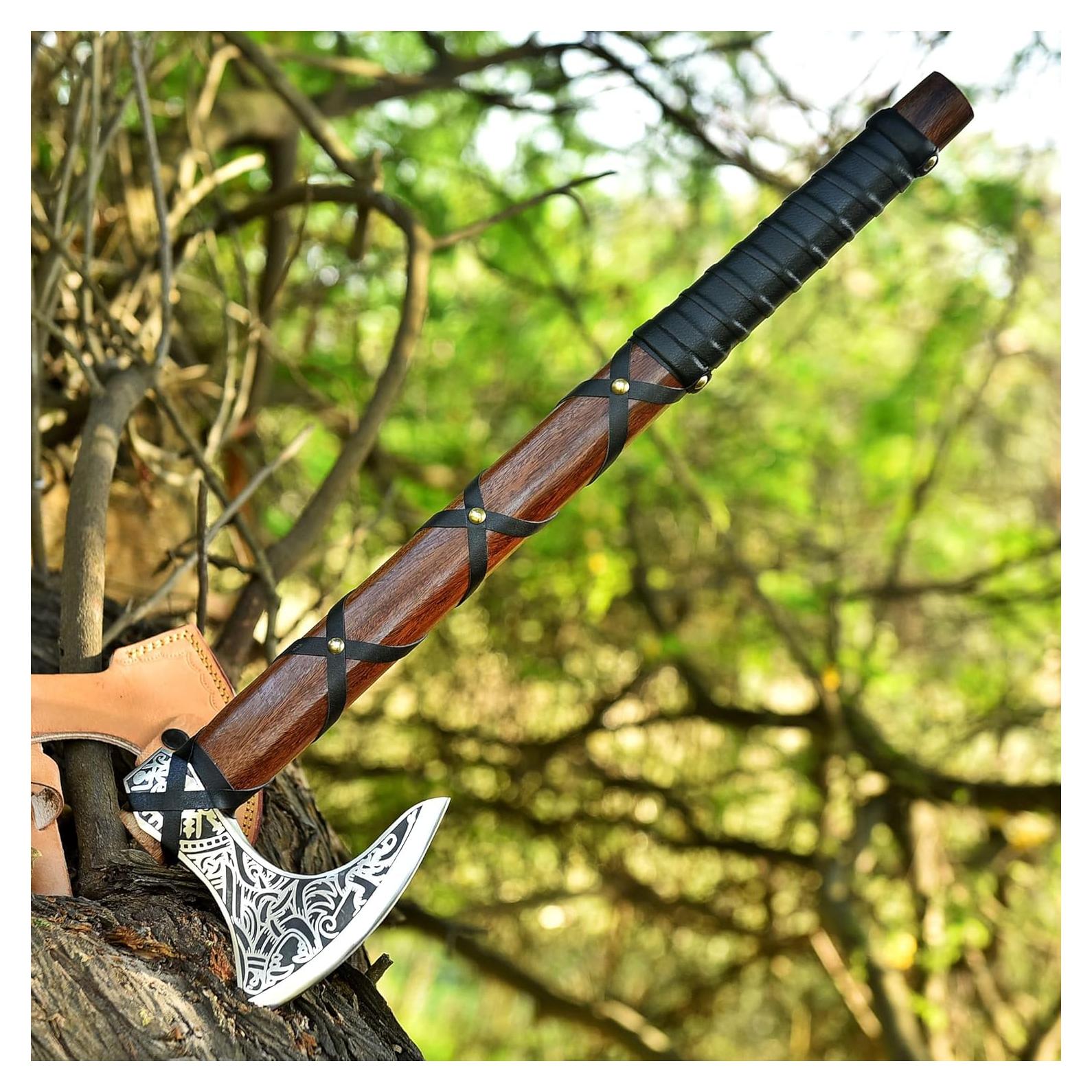 Hacha Vikinga POLO CRAFT PCT-0098 de Acero Carbono 53.34 cm