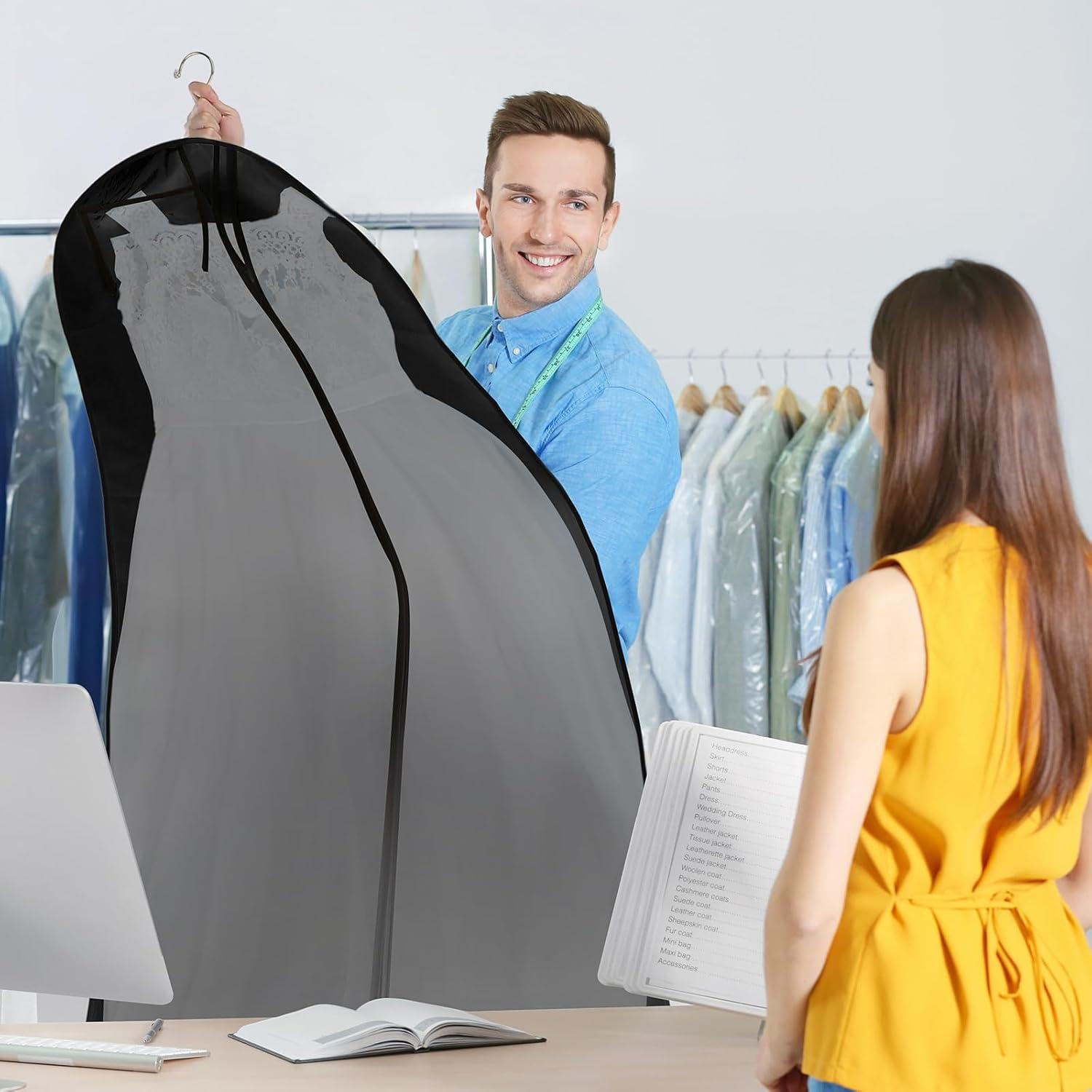 Bolsas para Vestidos de Novia Windyun 6 Piezas 180x80 cm Negro