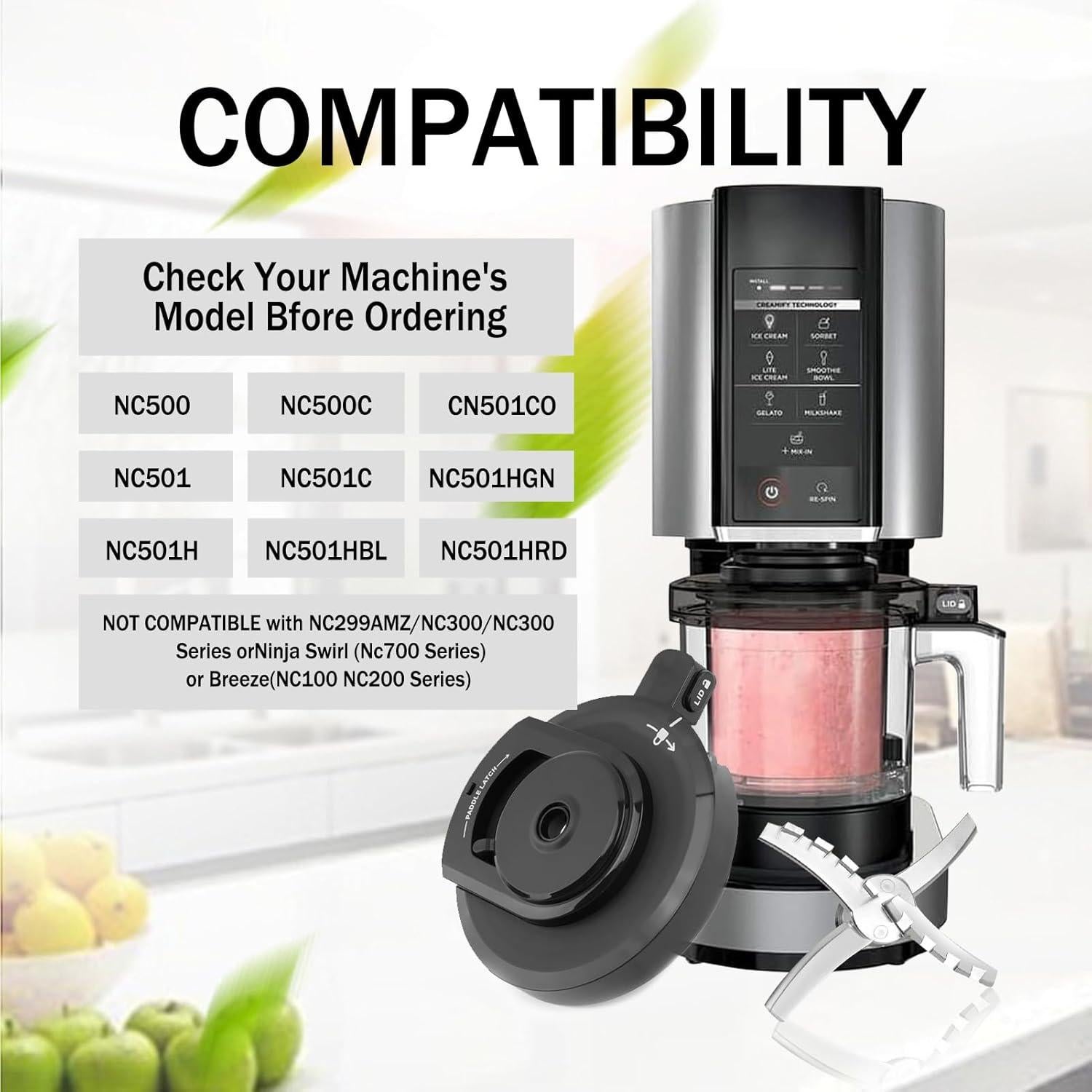 Tapa de Tazón Exterior Ninja Creami Deluxe NC500 NC501