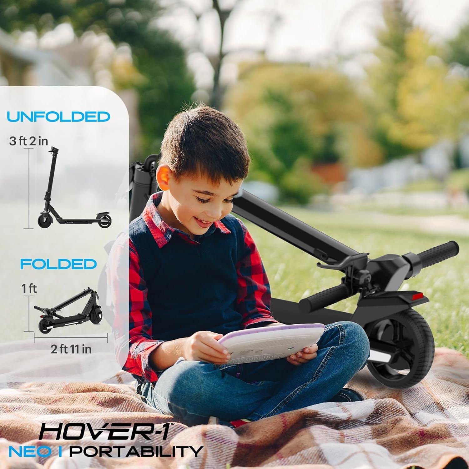 Scooter Eléctrico Plegable Hover-1 Neo I para Niños 4-7 Años