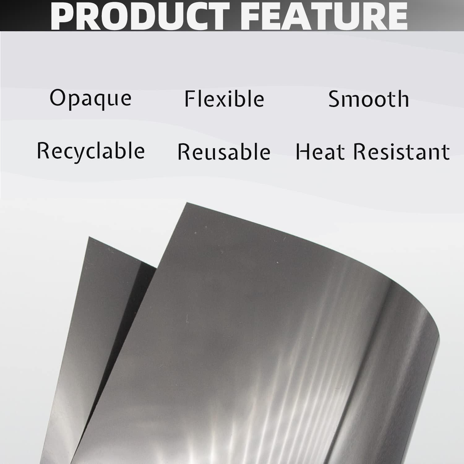 Hojas de Plástico Negro Opaco NEGLEX 12x12" 10 Piezas PET