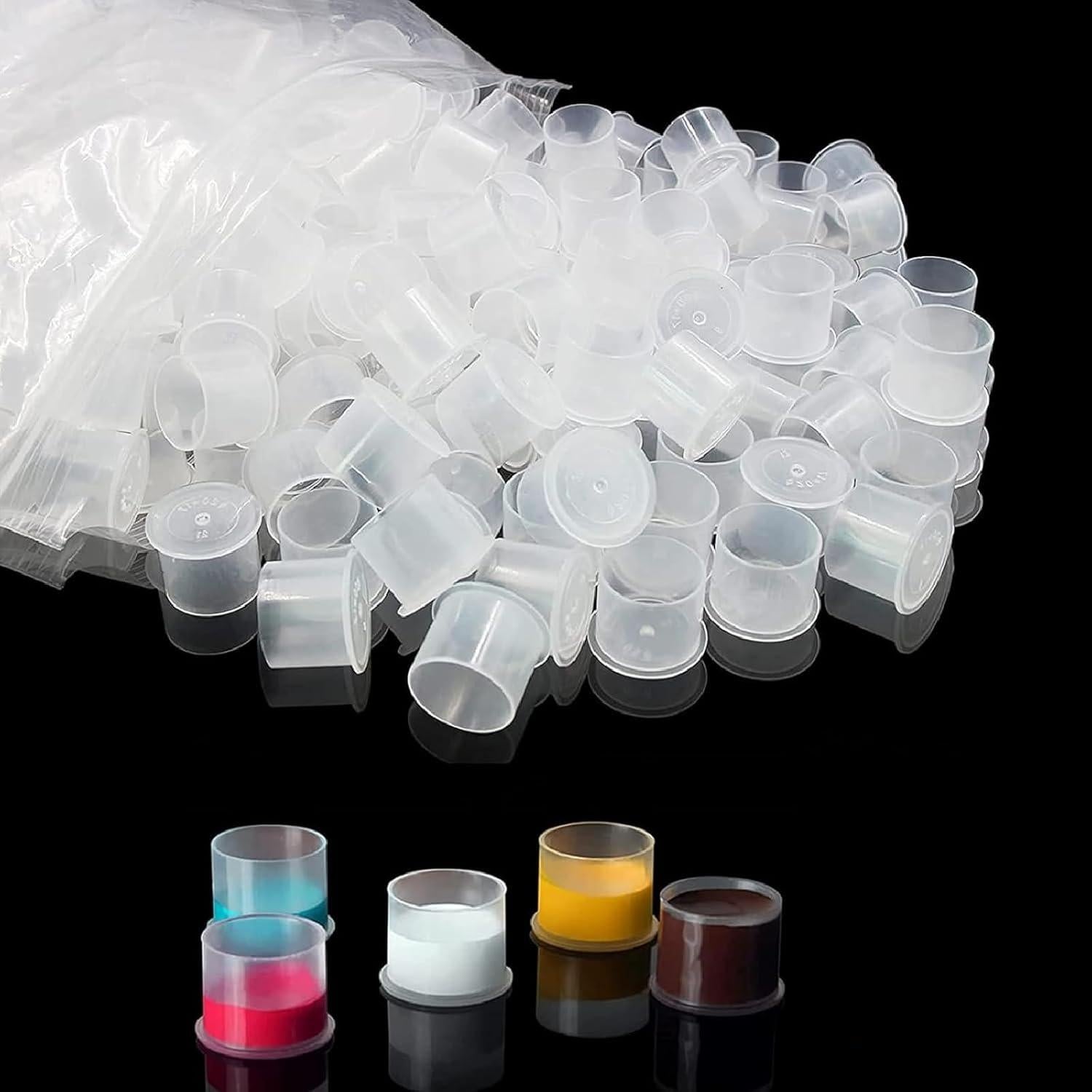 Tazas de Tinta para Tatuajes SOTICA 1000pcs 11mm Plástico