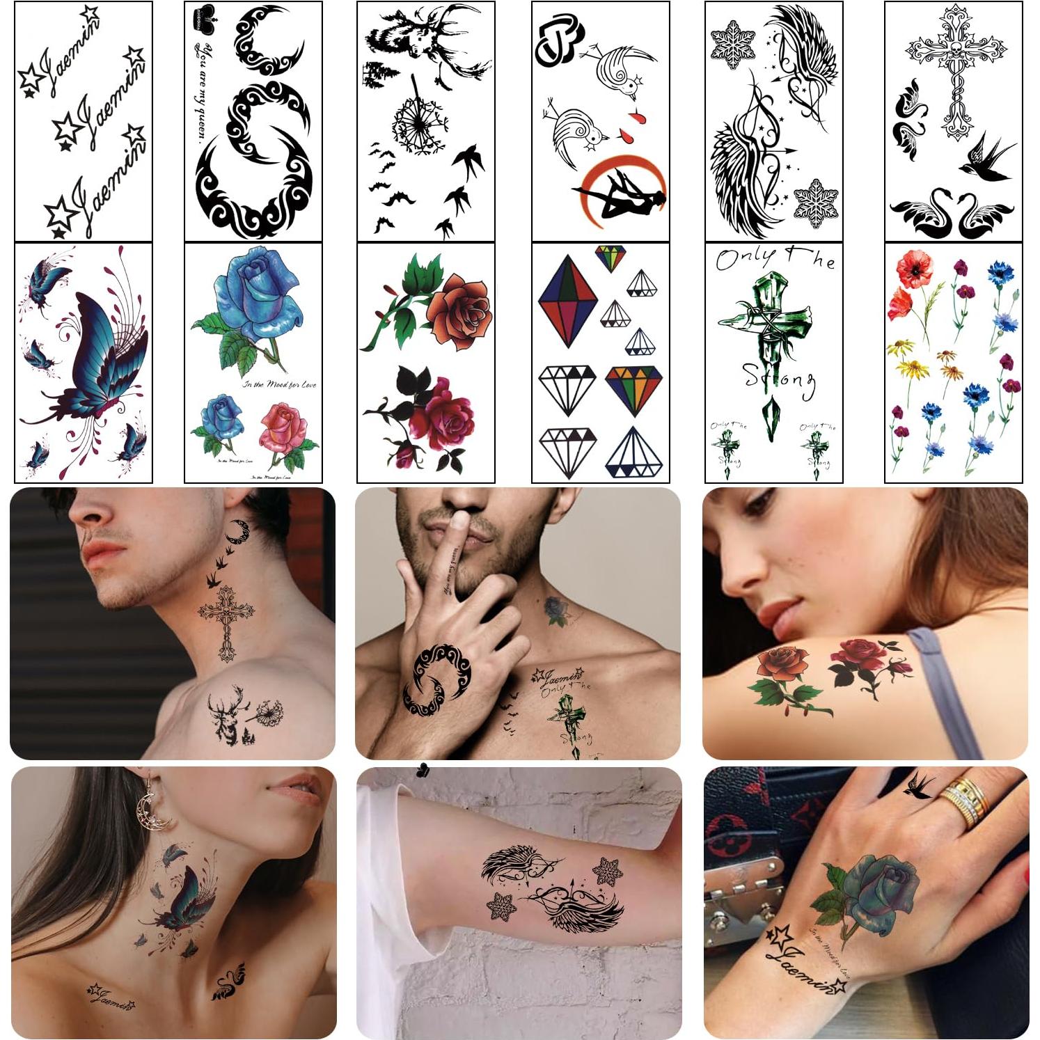 Tatuajes Temporales Yazhiji 32 Hojas Diseño Variado