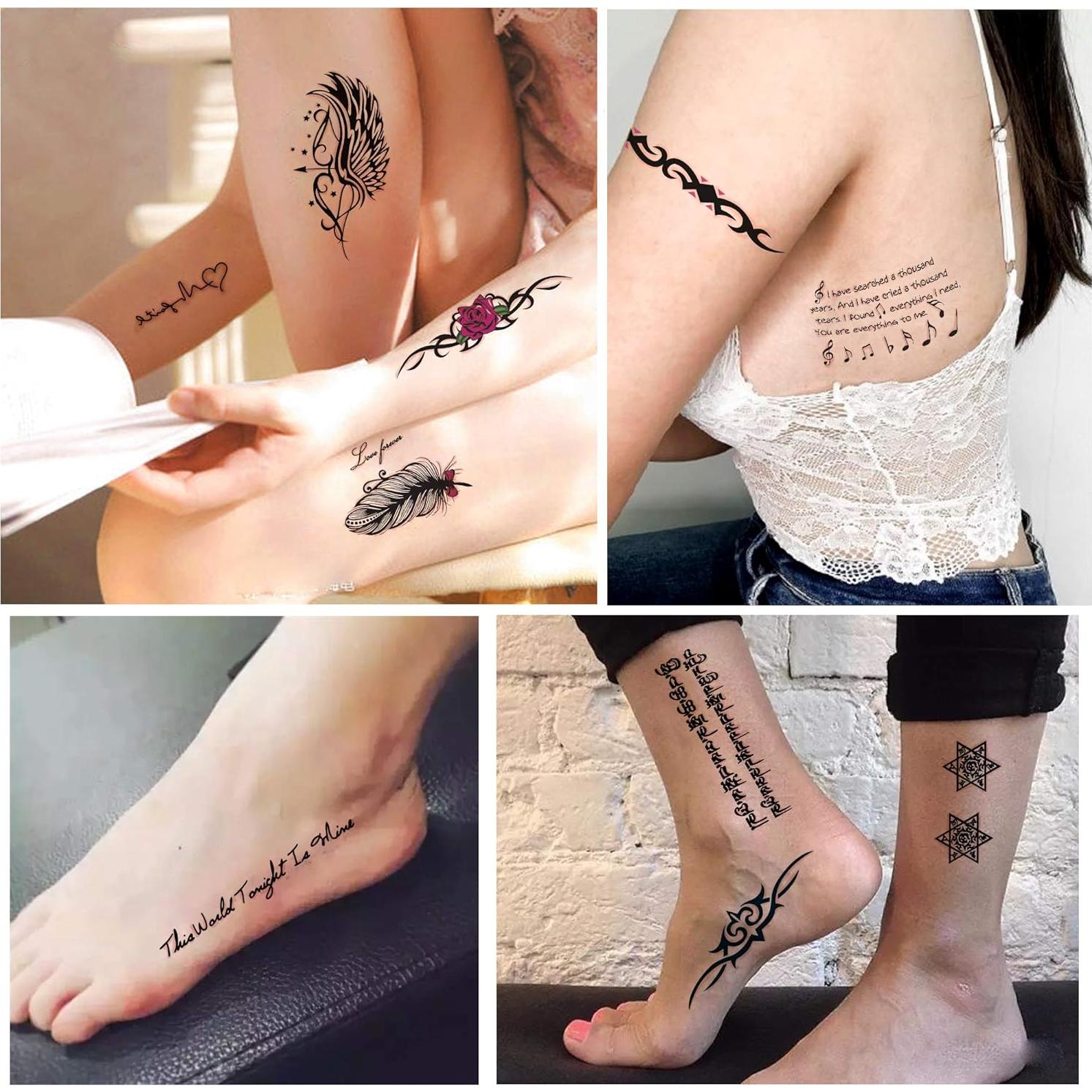 Tatuajes Temporales Yazhiji 32 Hojas Diseño Variado