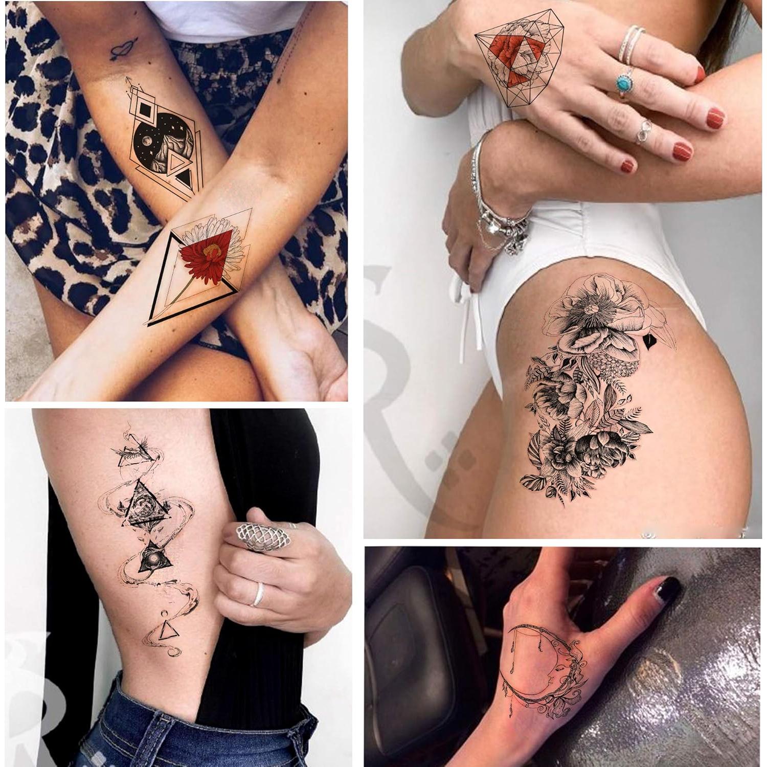 Tatuajes Temporales Yazhiji 32 Hojas Diseño Variado